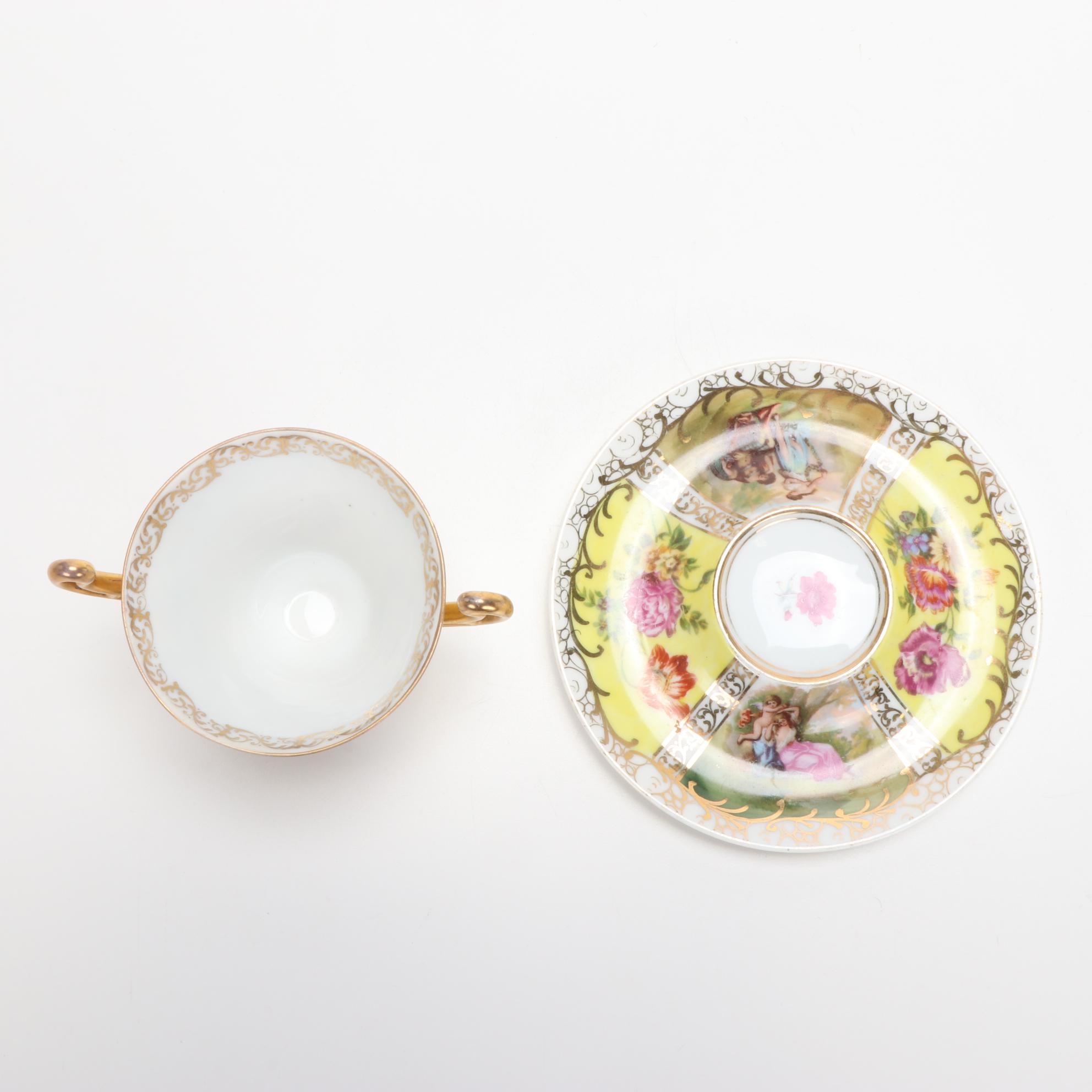 Rosenthal, Meissen, and More Bone China Teacups with Saucers, Vintage