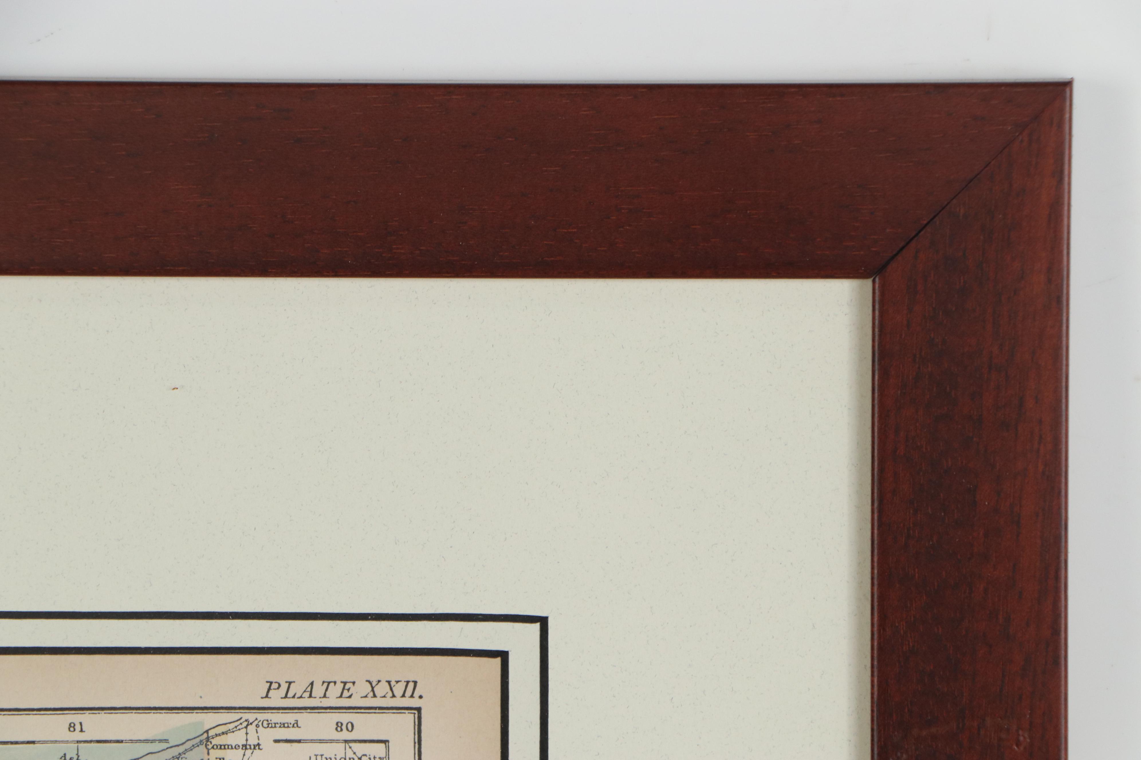 Encyclopaedia Britannica Engraved Map of Ohio, 1898