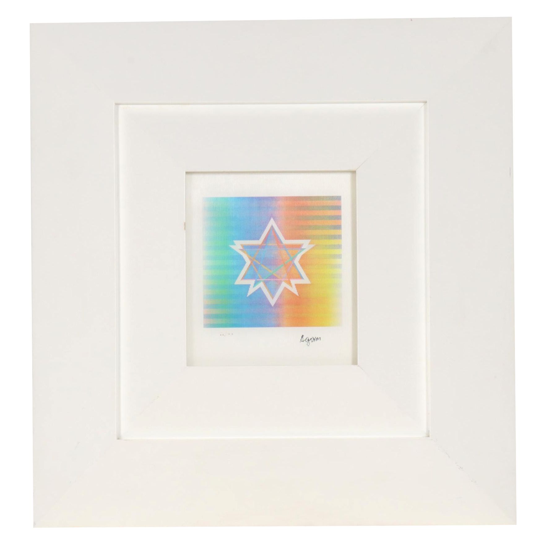 Yaacov Agam Agamograph "Star of Peace," circa 1995