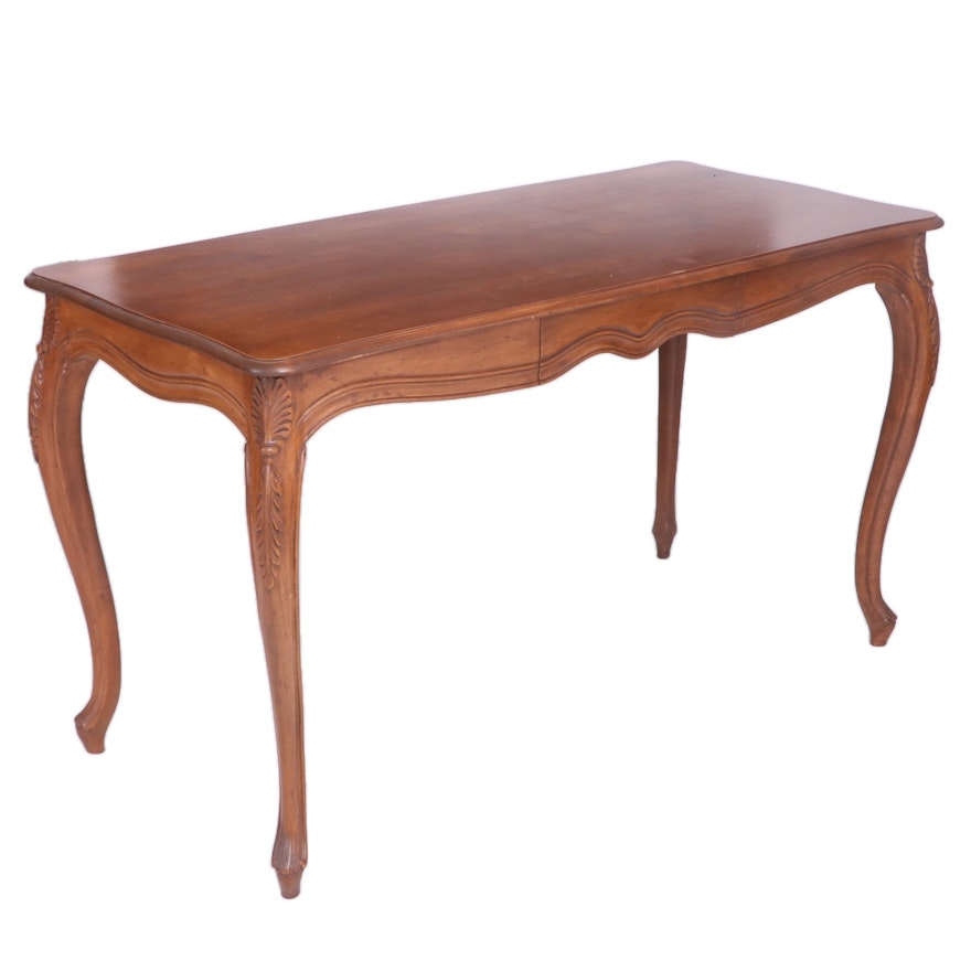 French Provincial Style Walnut Writing Table, Late 20th Century