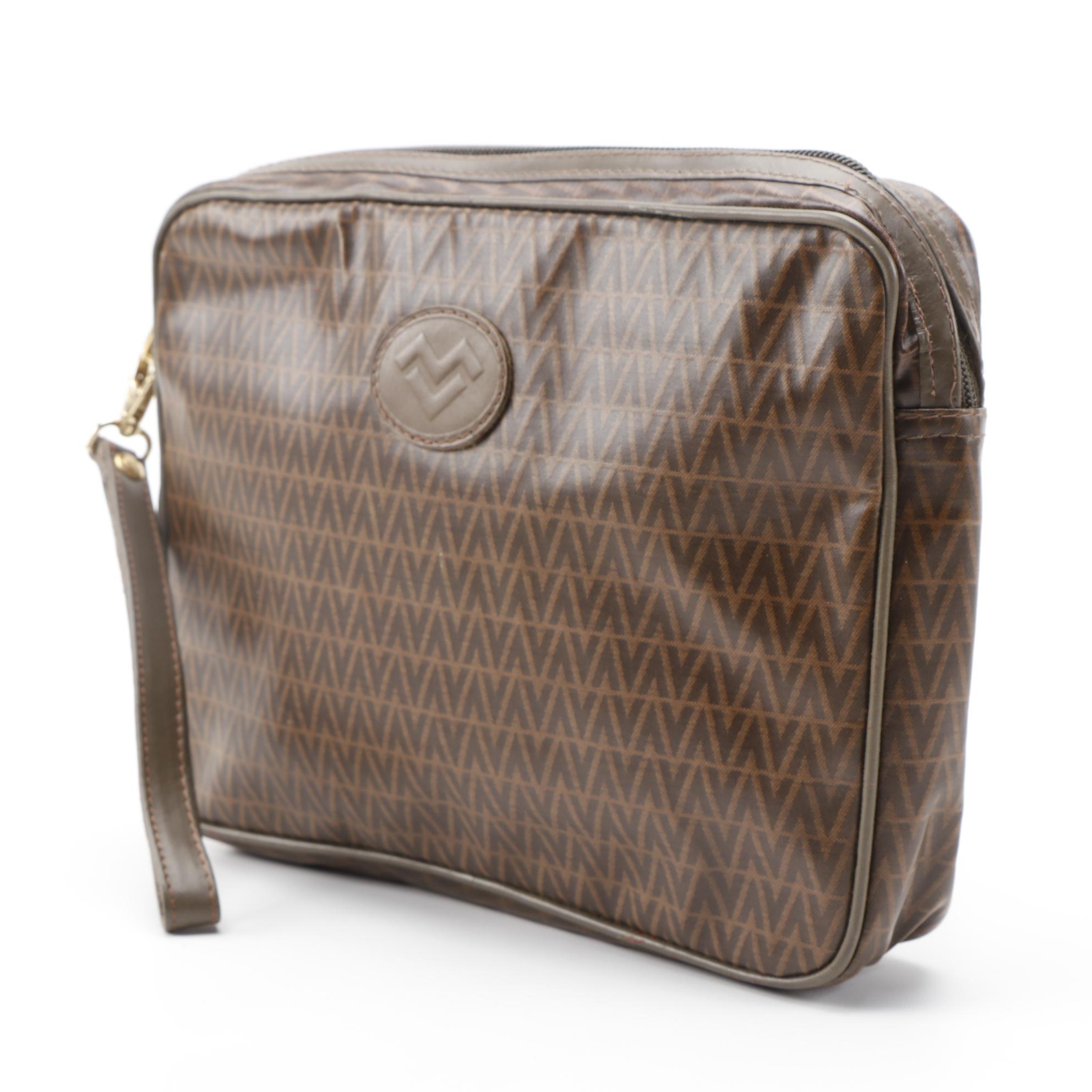 Valentino Toiletry Bag and Accessory Pouch in Signature Monogram Vinyl