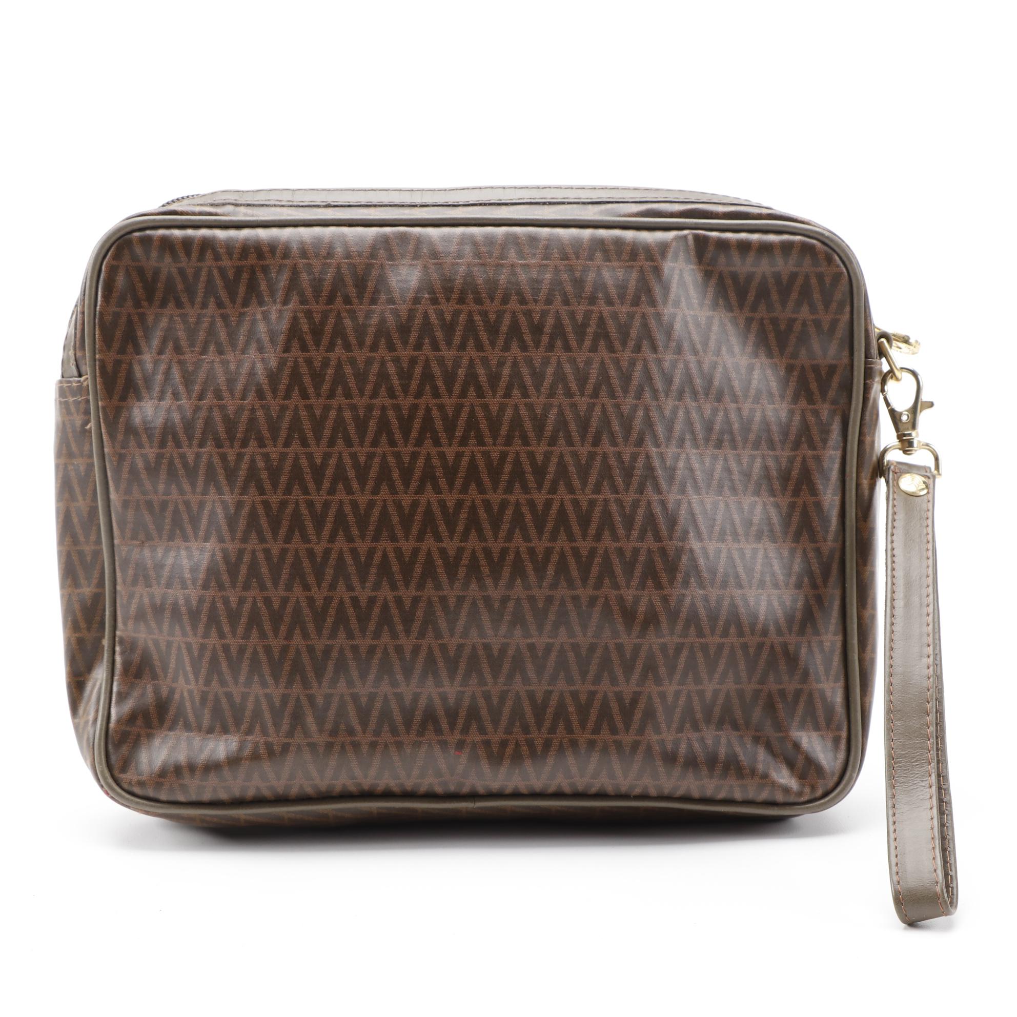 Valentino Toiletry Bag and Accessory Pouch in Signature Monogram Vinyl