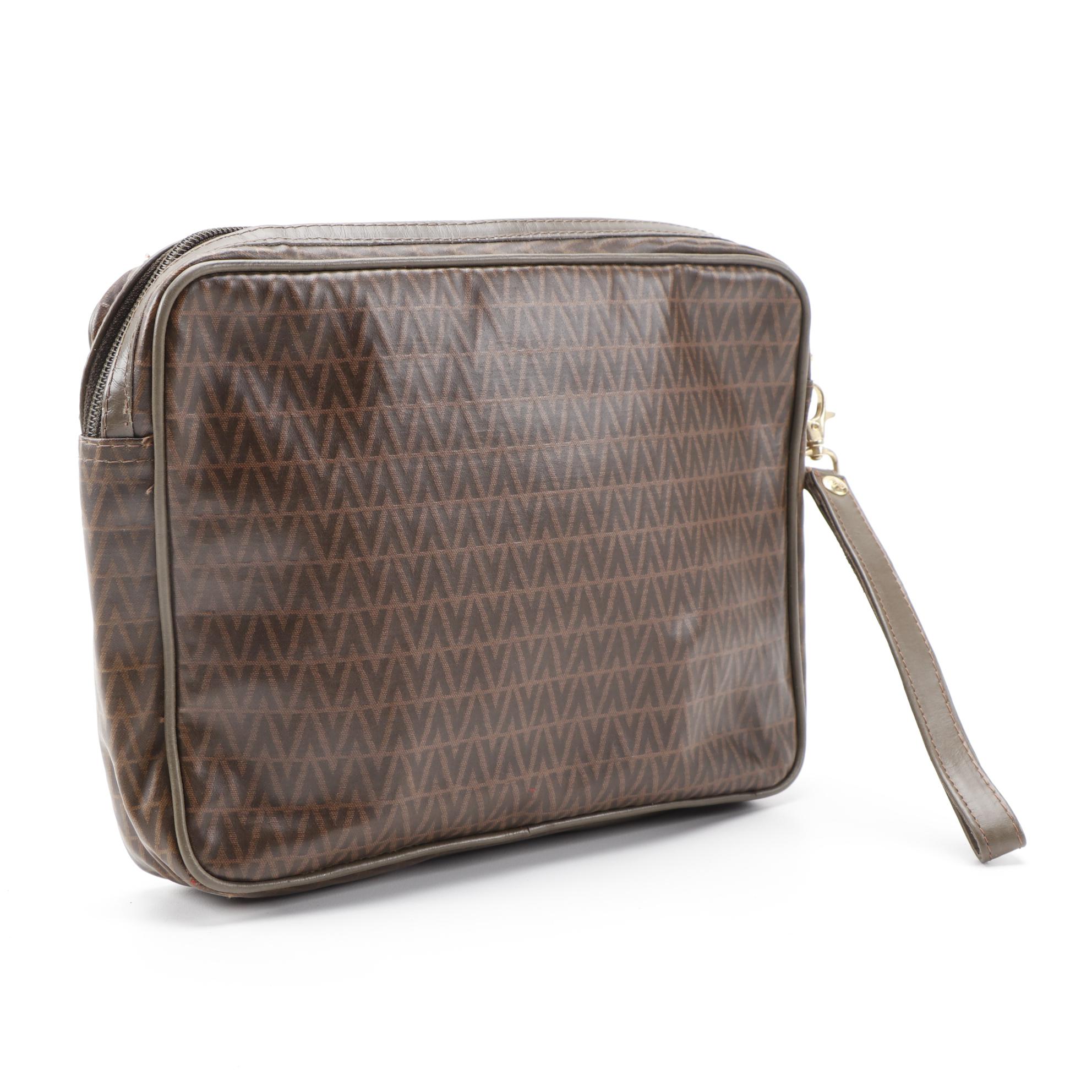 Valentino Toiletry Bag and Accessory Pouch in Signature Monogram Vinyl