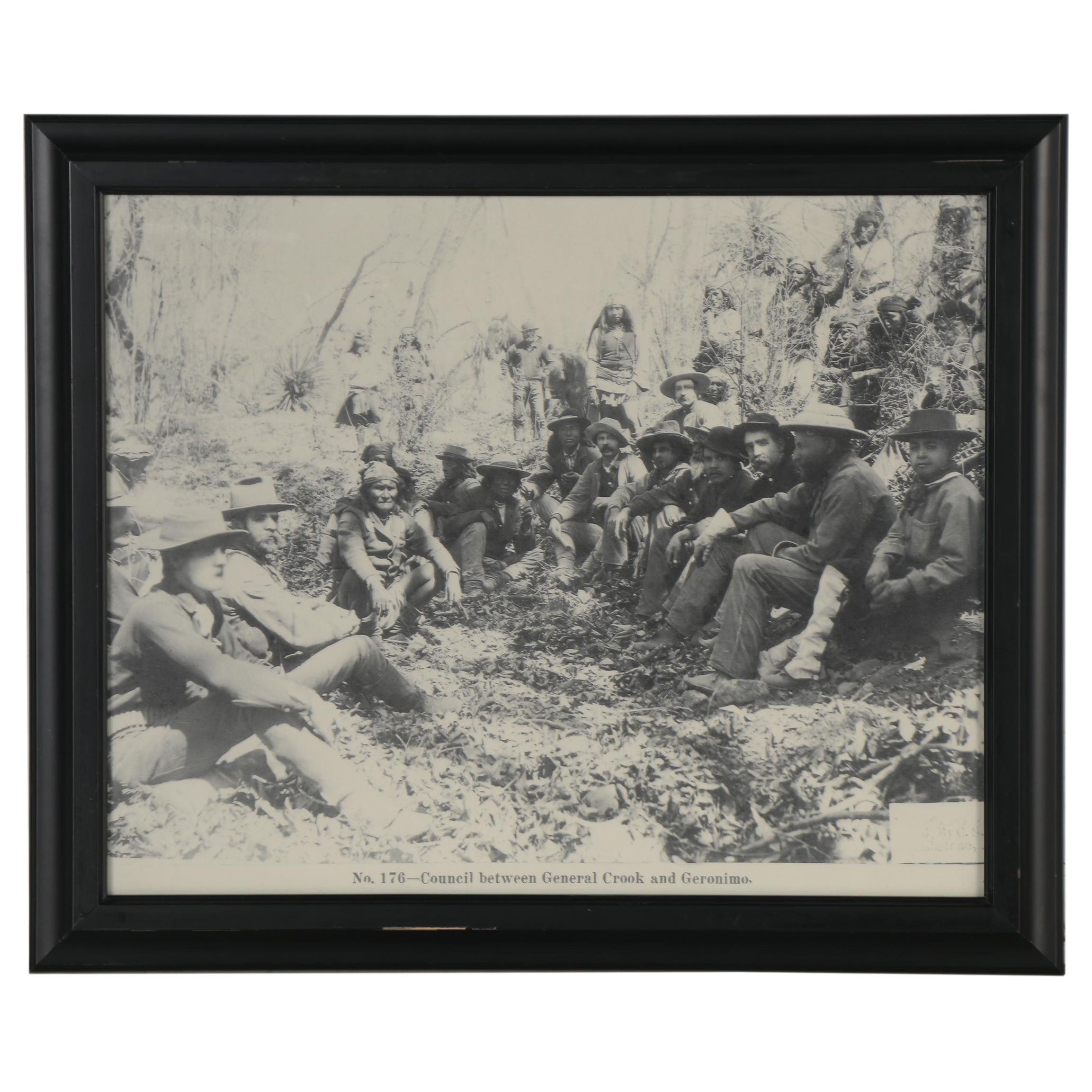 Halftone after Camillus Sidney Fly "Council between General Crook and Geronimo"