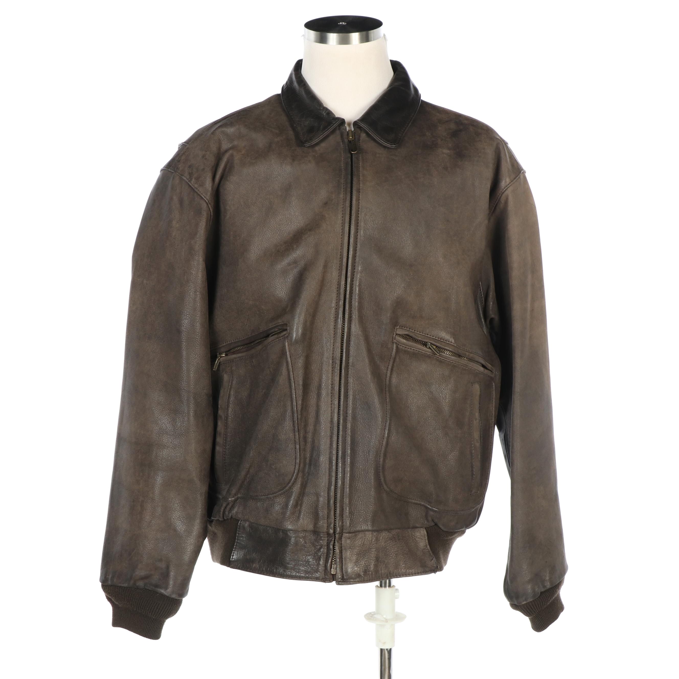 Men's Harley-Davidson Brown Leather Bomber Jacket