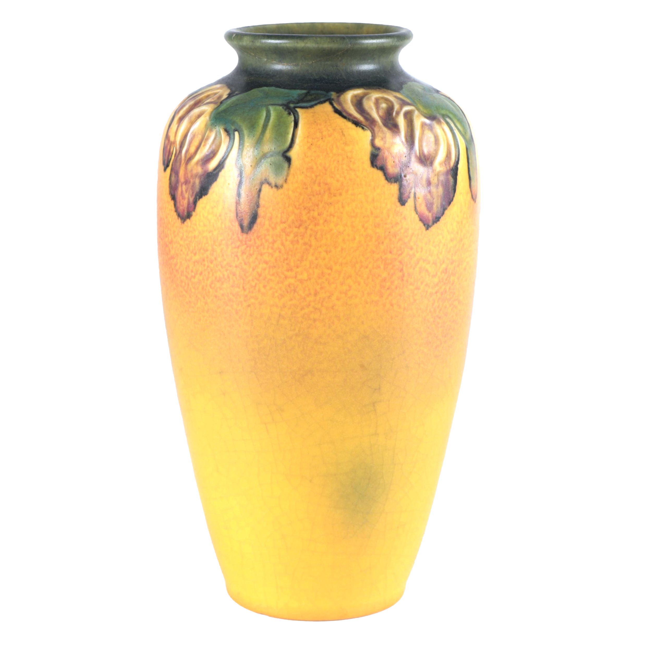 Elizabeth Lincoln for Rookwood Pottery Floral Motif Earthenware Vase, 1918