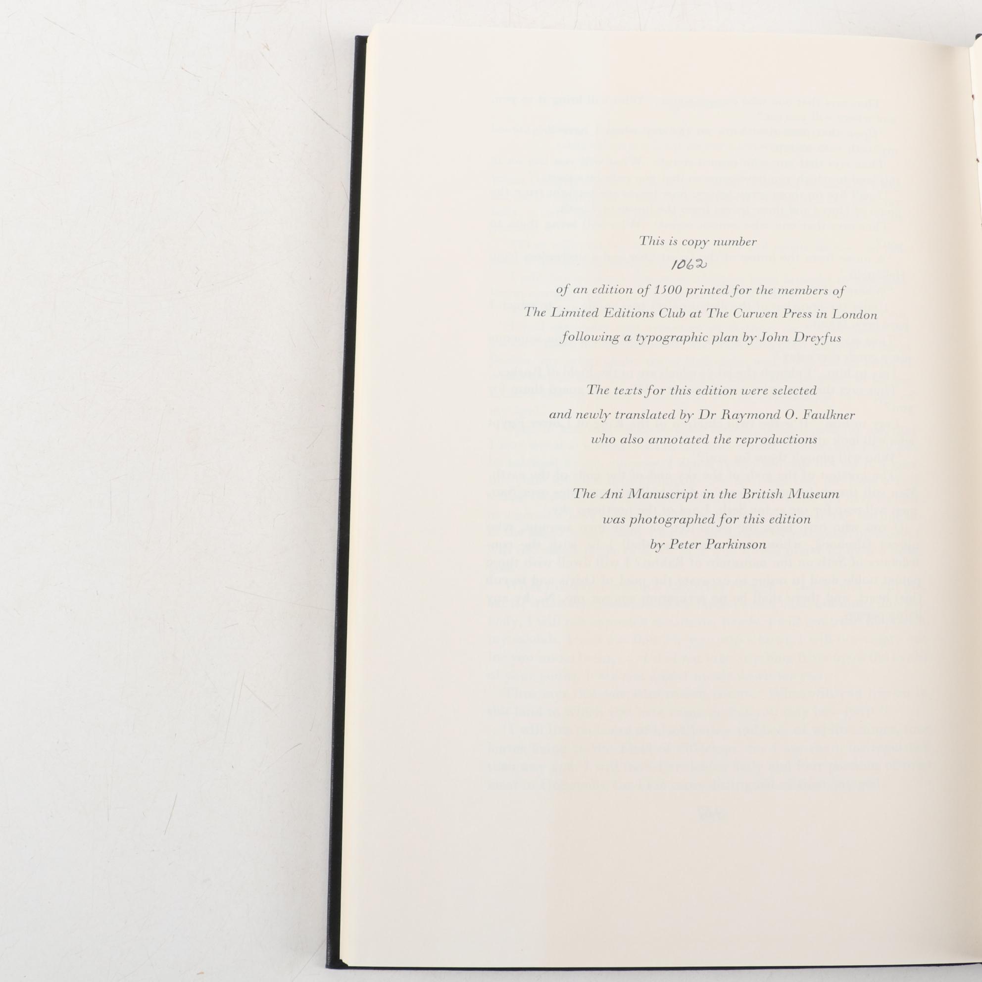 Limited Editions Club "The Book of the Dead" Two-Volume Set, 1972