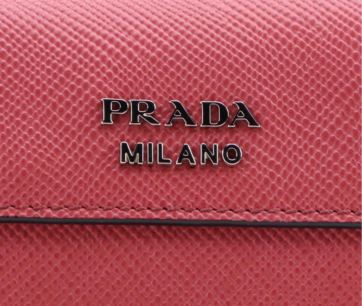 Prada Double Turn Lock Pink Saffiano Leather Chain Strap Purse