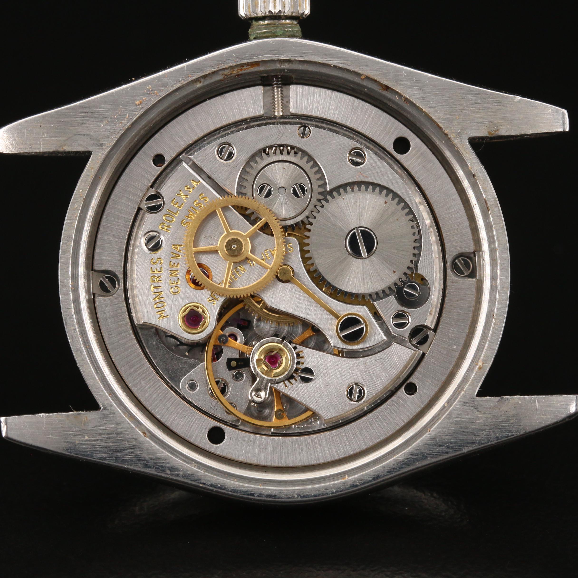 1983 Rolex Oysterdate Stainless Steel Stem Wind Watch