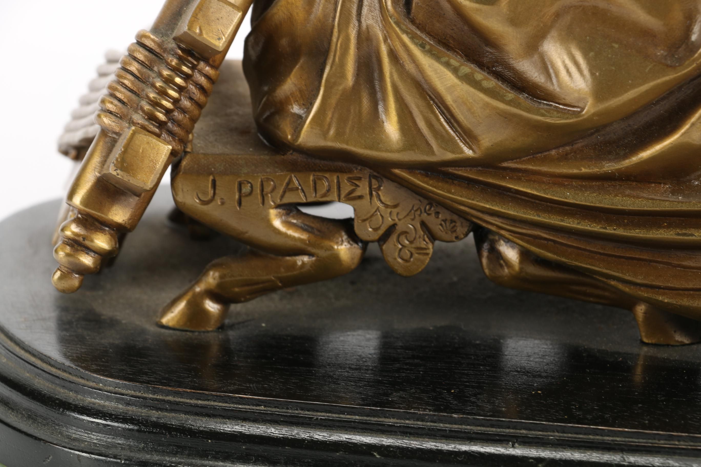 Bronze Sculpture after James Pradier of Seated Sappho, Mid to Late 20th Century