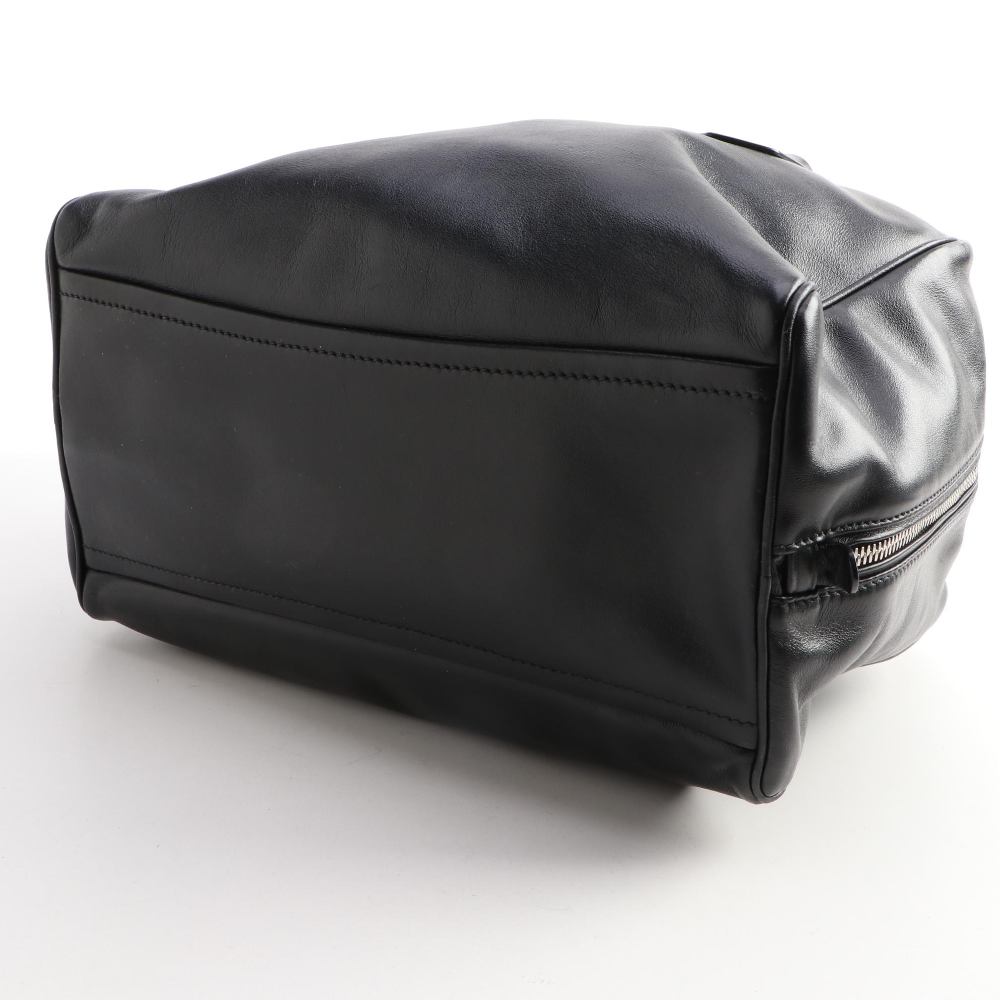 Prada Bauletto Black Soft Calfskin Leather Two-Way Bag