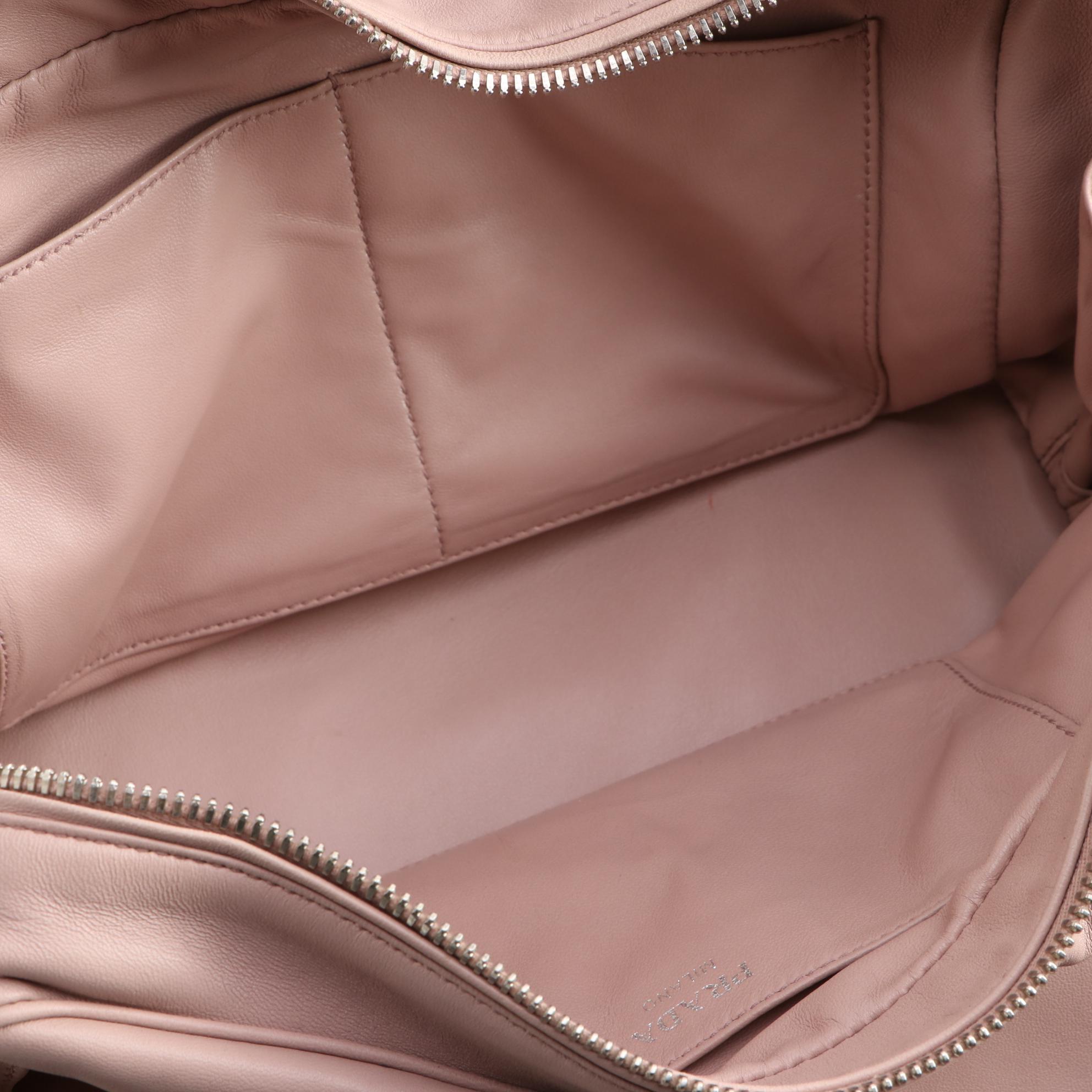 Prada Bauletto Black Soft Calfskin Leather Two-Way Bag