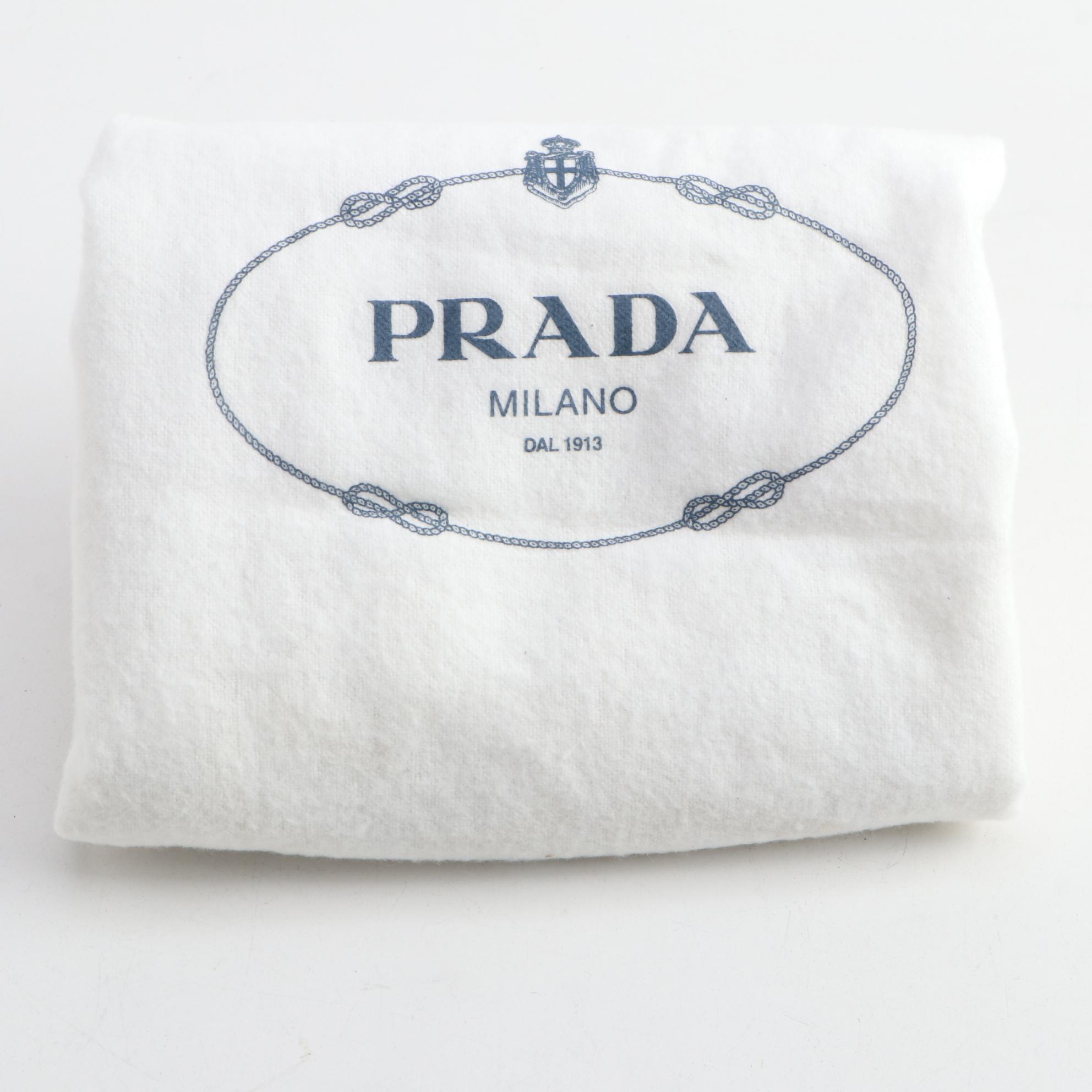 Prada Bauletto Black Soft Calfskin Leather Two-Way Bag