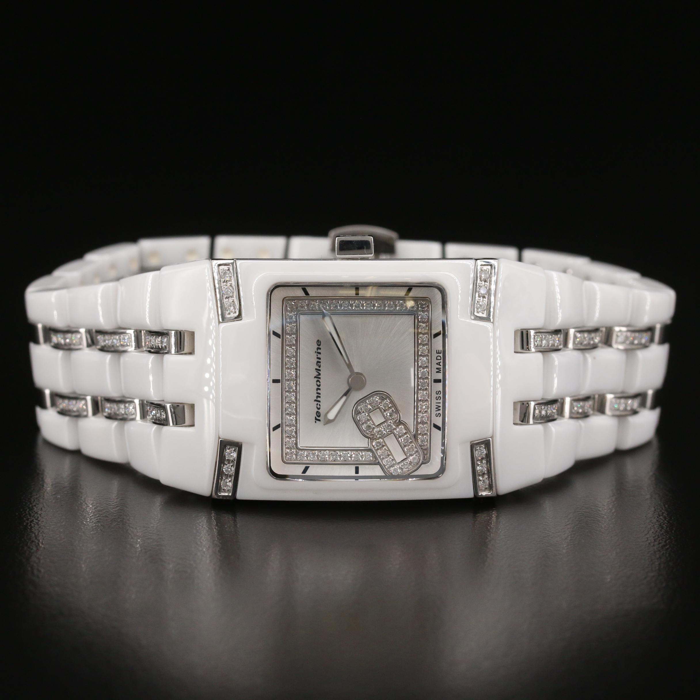 Technomarine "Blacksnow" Ceramic and Stainless Steel 1.00 CTW Diamond Watch