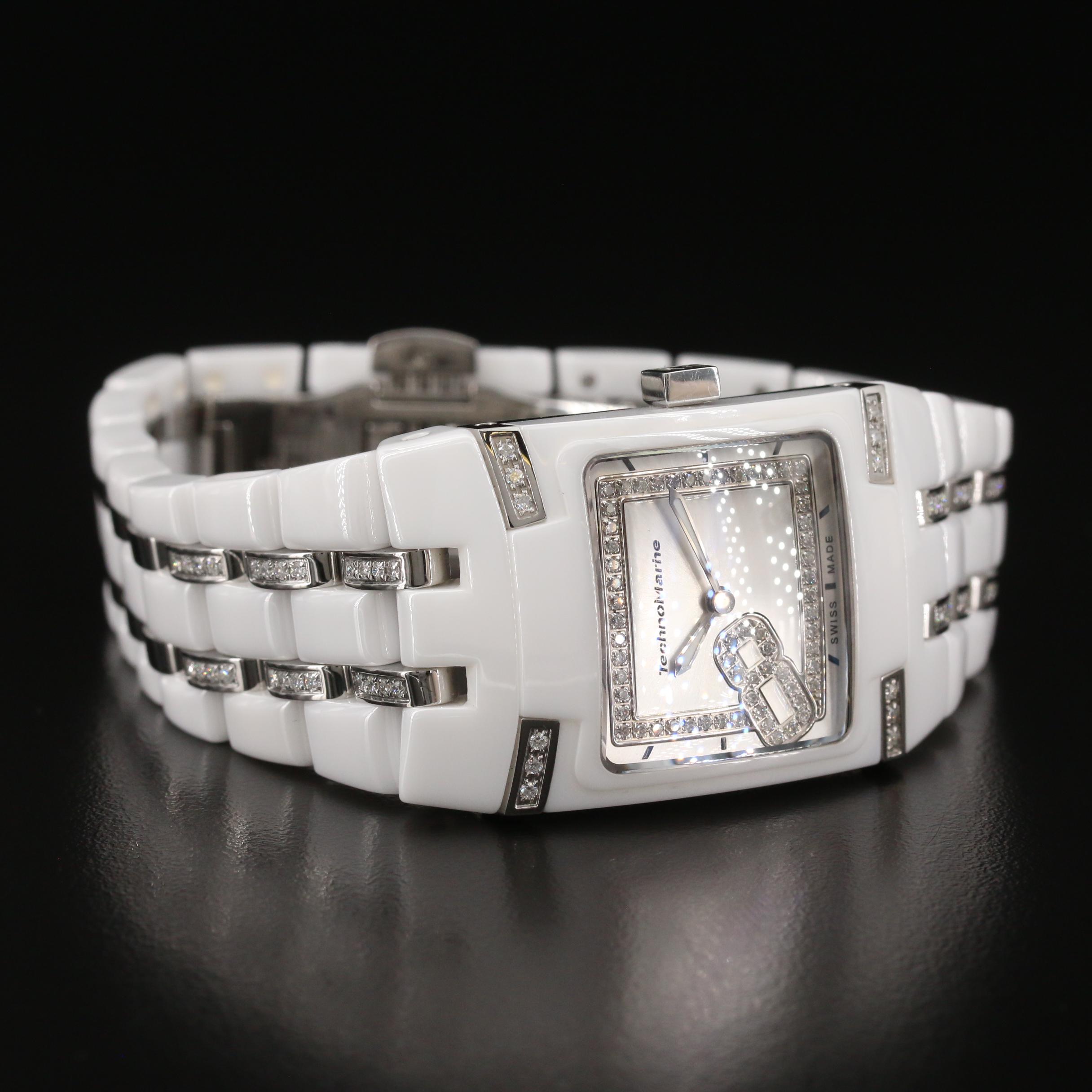 Technomarine "Blacksnow" Ceramic and Stainless Steel 1.00 CTW Diamond Watch