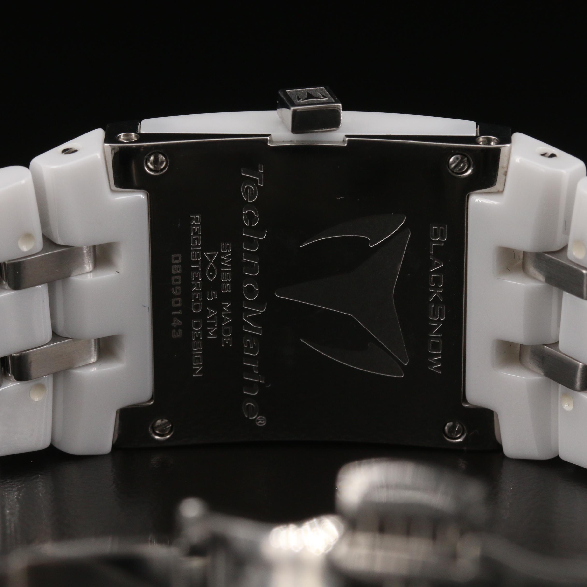 Technomarine "Blacksnow" Ceramic and Stainless Steel 1.00 CTW Diamond Watch