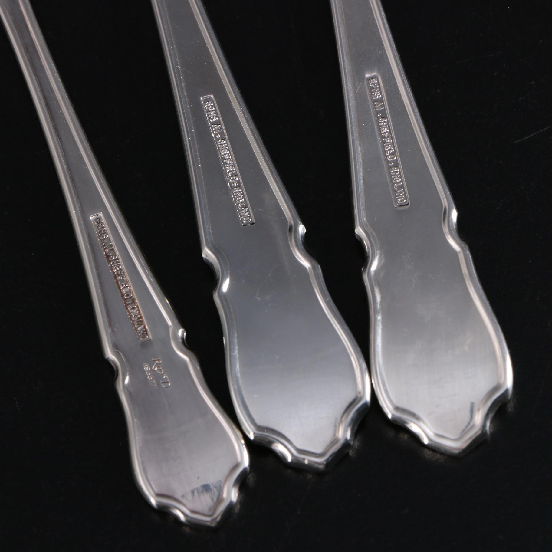 John Osborne of Sheffield England Silver Plate Flatware Set with Chest