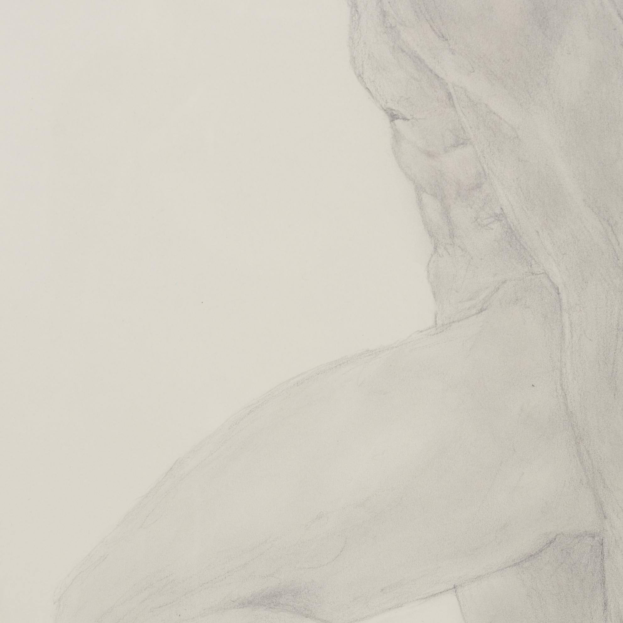 Kevin Ford Male Nude Graphite Drawing, 21st Century
