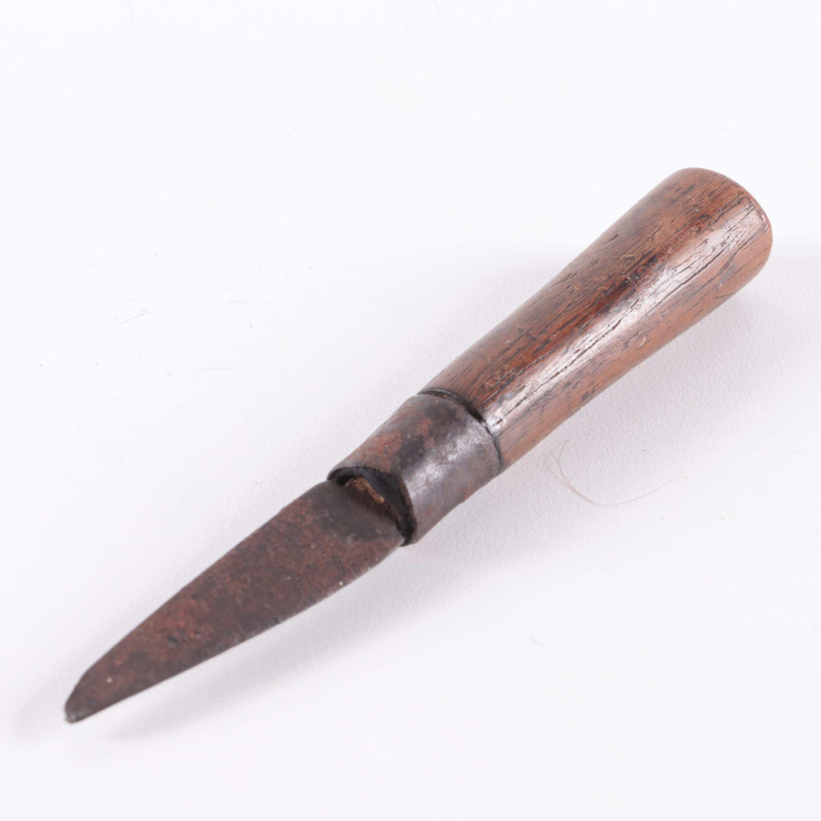 Burmese Opium Knife, Brass Pedestal Compote, Hand Tools, More, Early/Mid 20th C.