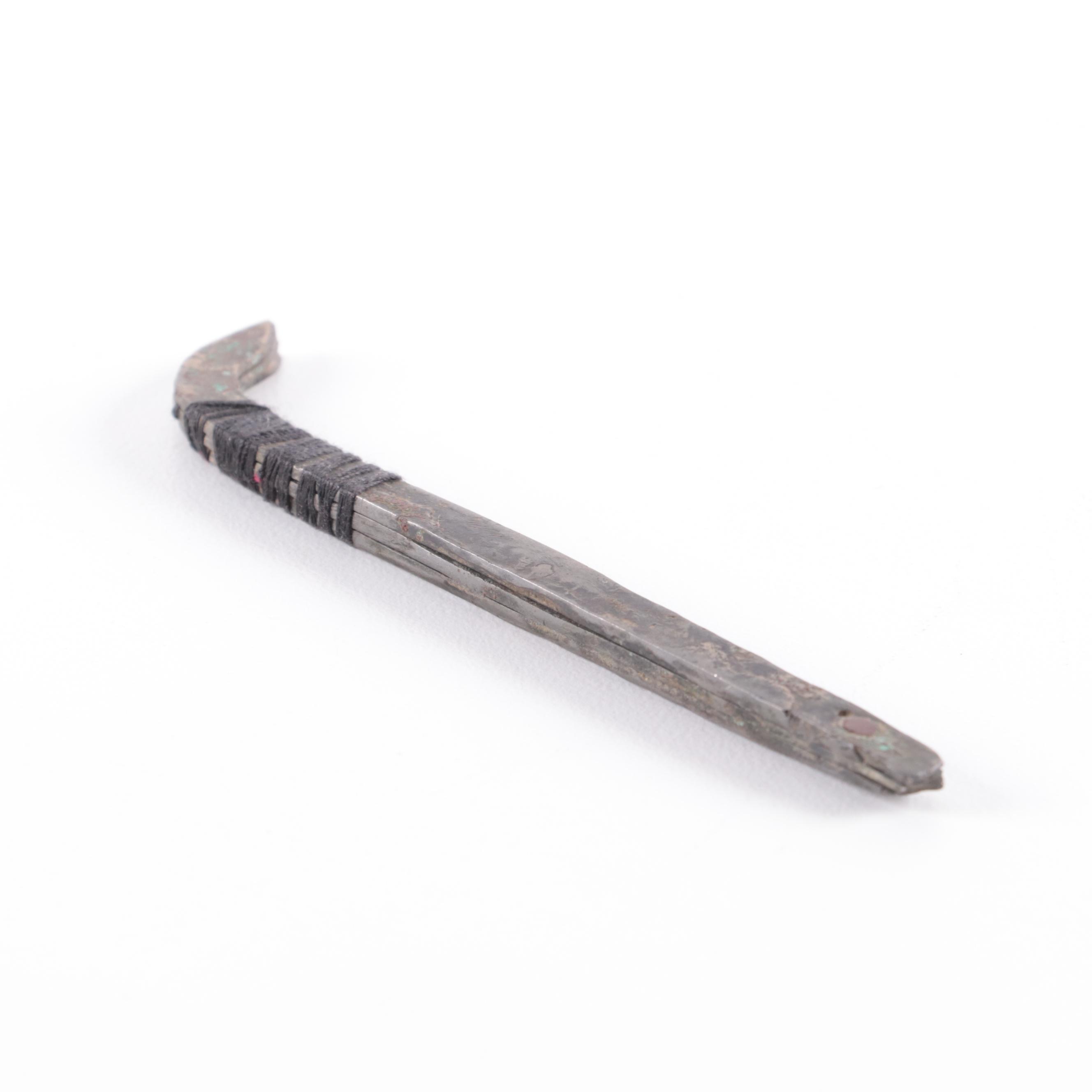 Burmese Opium Knife, Brass Pedestal Compote, Hand Tools, More, Early/Mid 20th C.