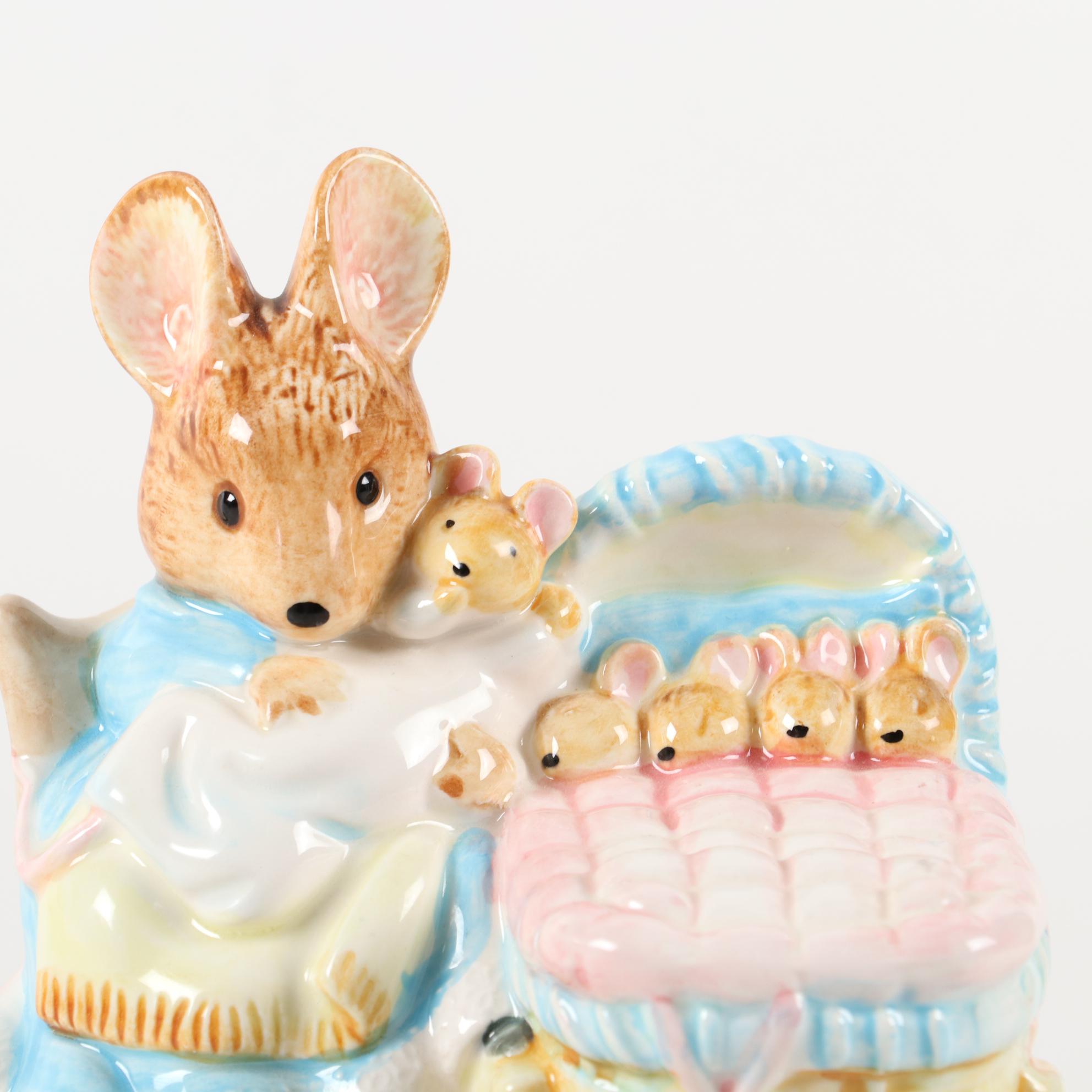Beatrix Potter's "The Tale of Two Bad Mice" Hand-Painted Schmid Music Box
