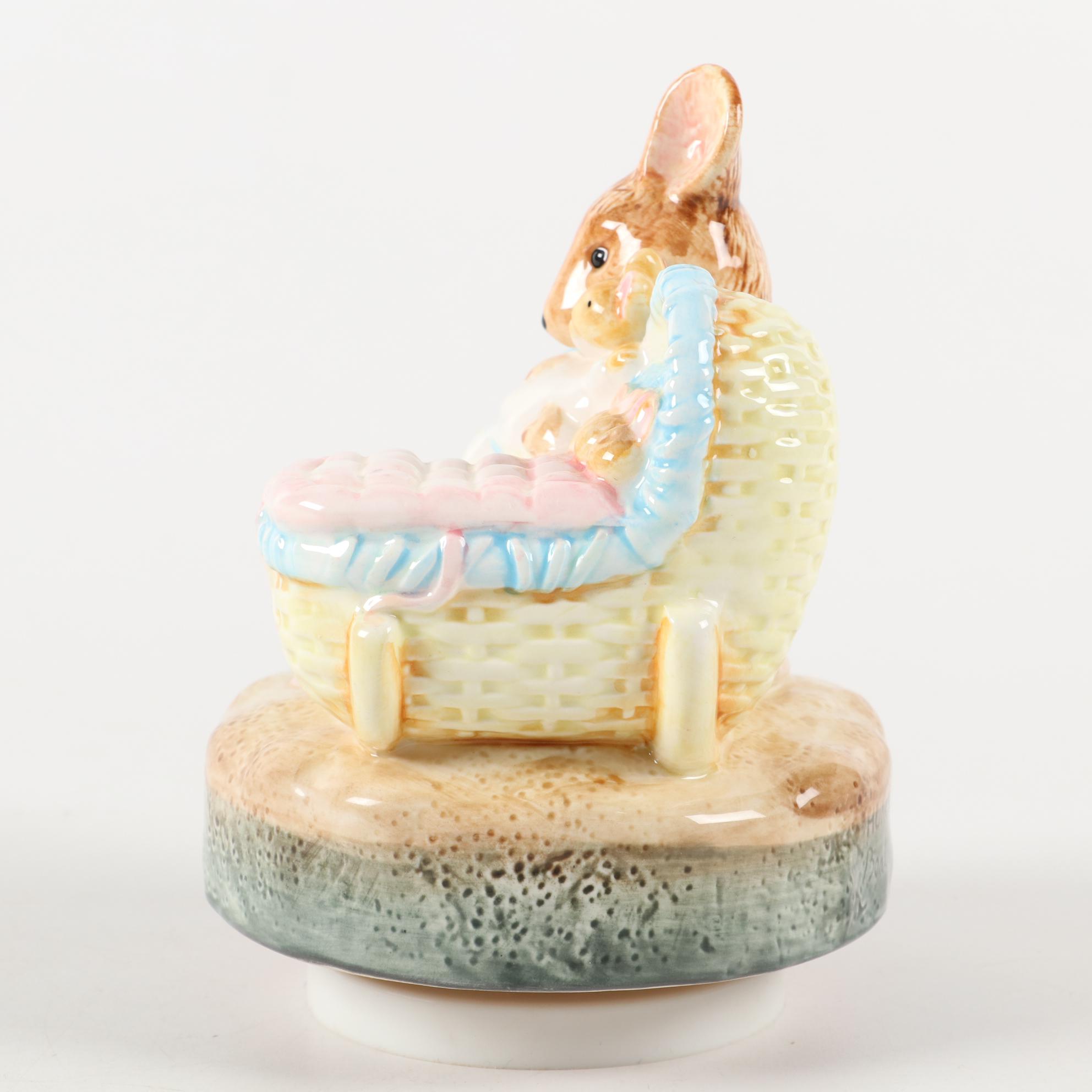Beatrix Potter's "The Tale of Two Bad Mice" Hand-Painted Schmid Music Box