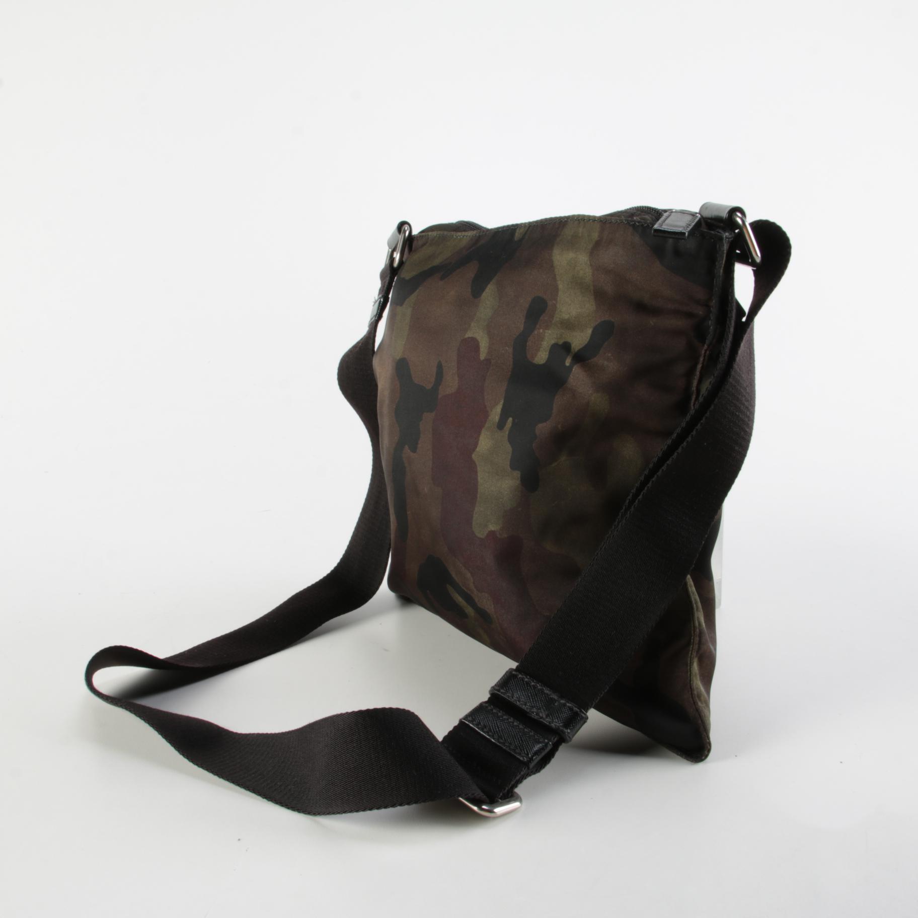 Prada Camo Tessuto Nylon Shoulder Bag