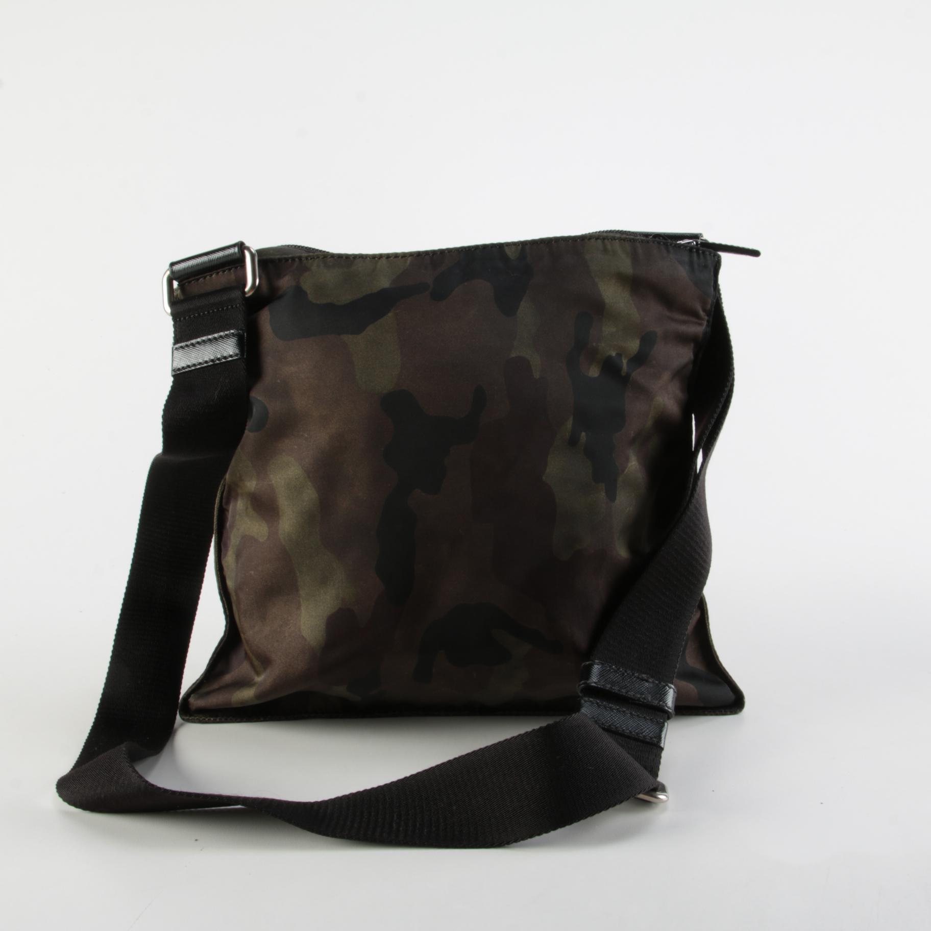 Prada Camo Tessuto Nylon Shoulder Bag