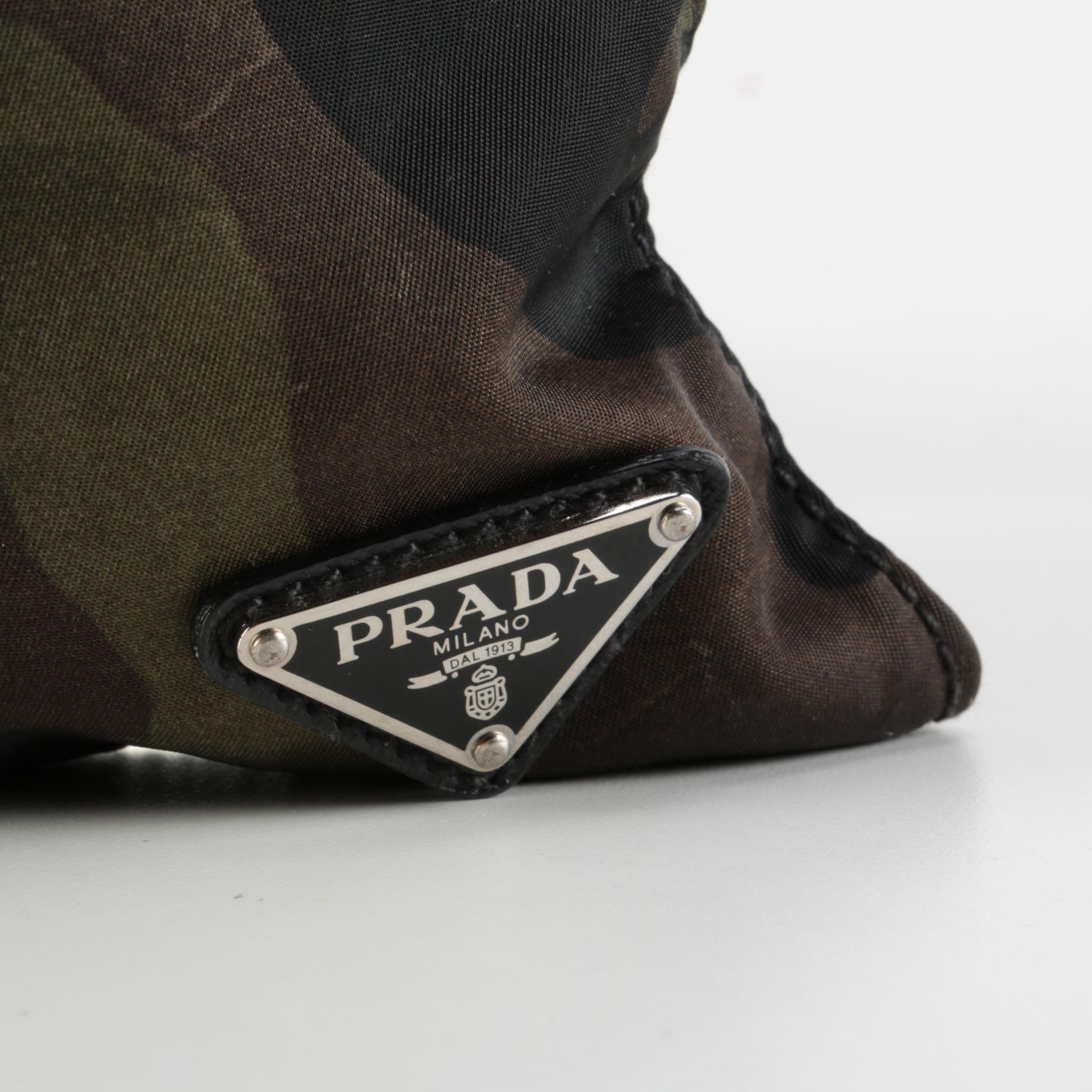 Prada Camo Tessuto Nylon Shoulder Bag