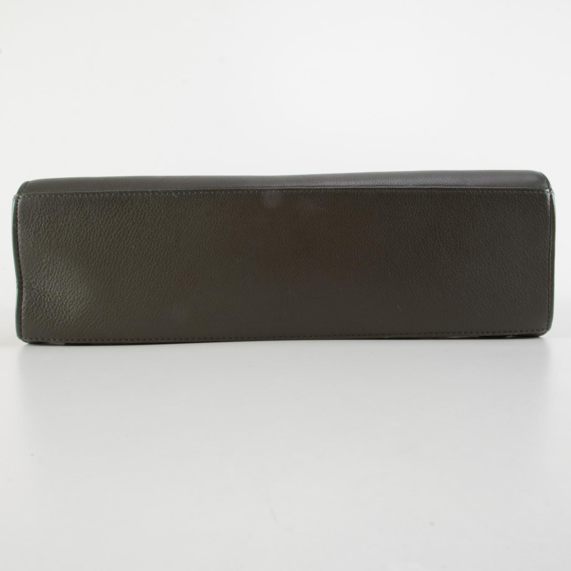 Chanel Large Label Click Flap Bag in Olive Quilted Calfskin