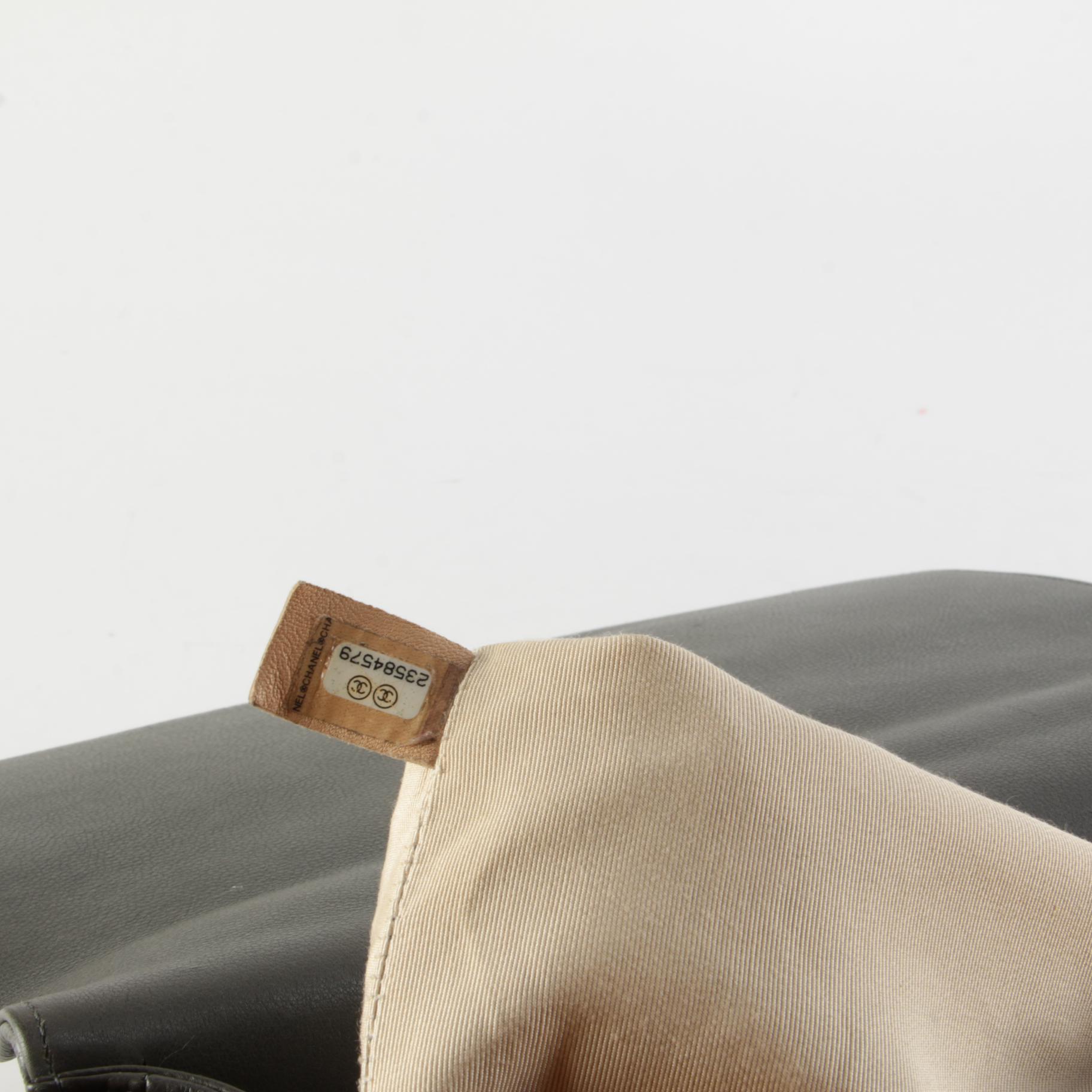 Chanel Large Label Click Flap Bag in Olive Quilted Calfskin