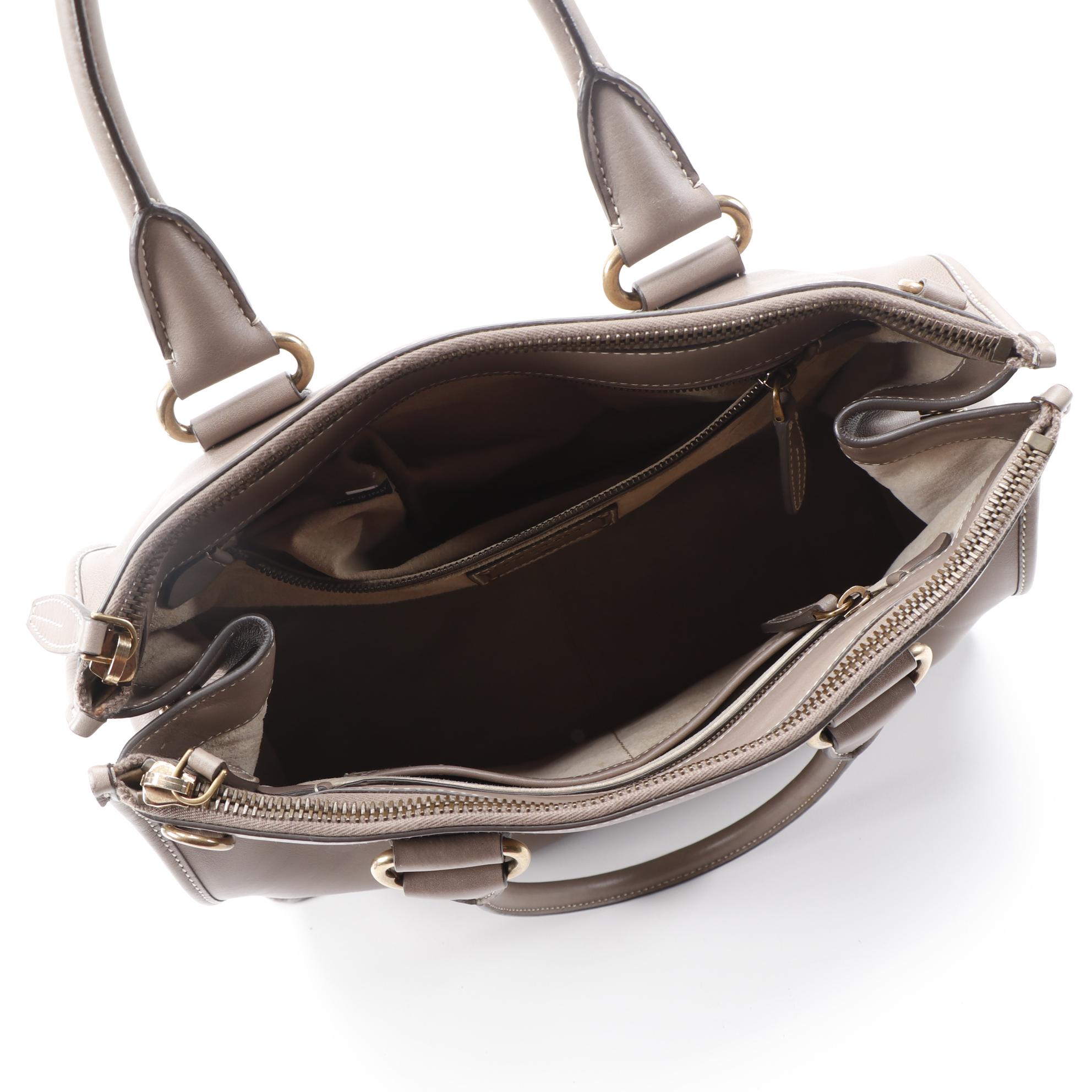 Prada City Calf Tote in Argilla Calfskin Leather with Detachable Strap