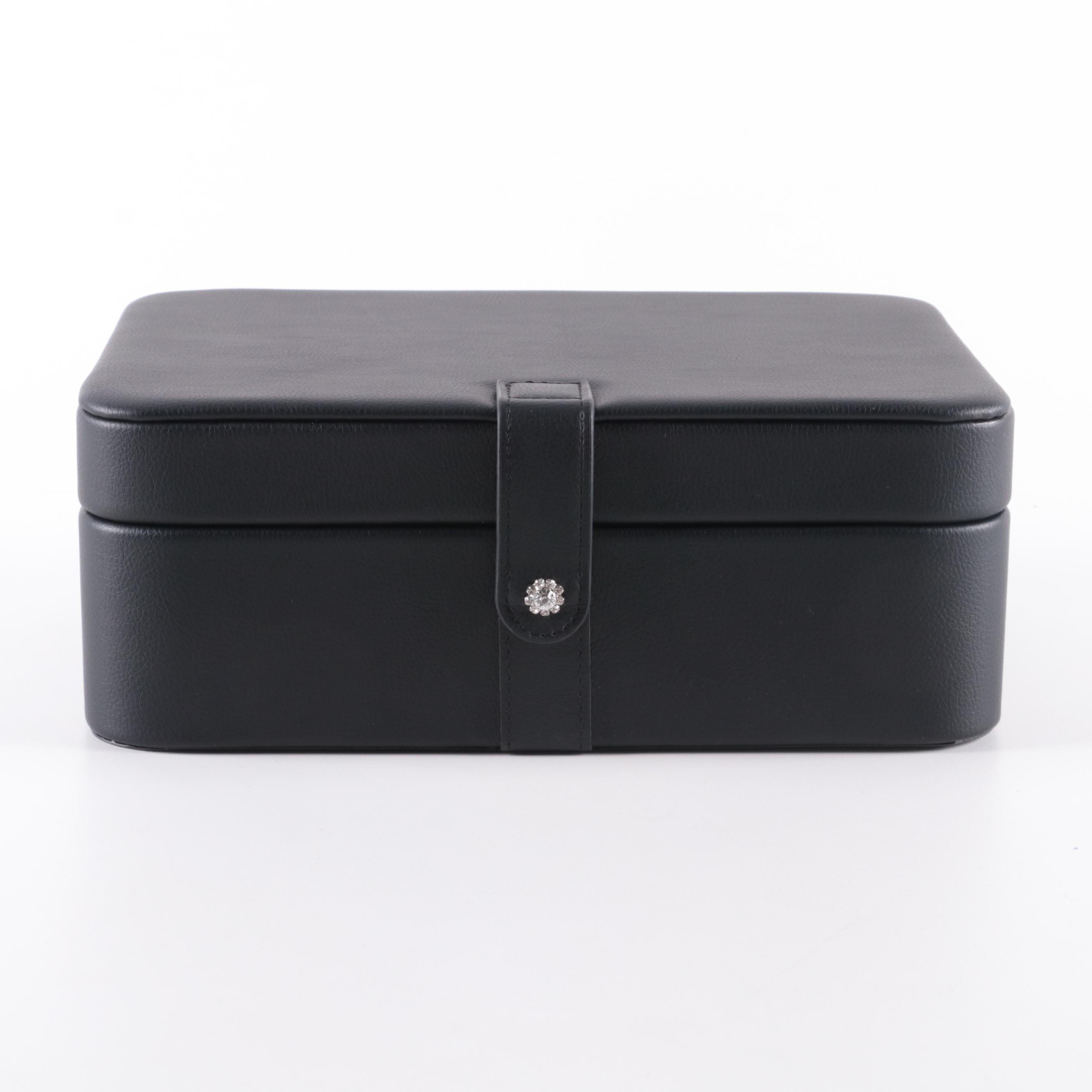 Mele & Co Cherry Finish Watch Case with "Lila" Jewelry Box