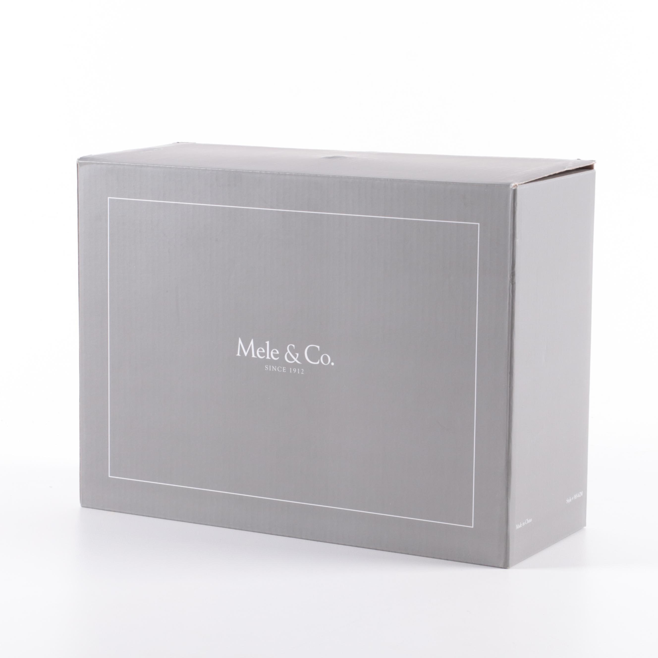 Mele & Co Cherry Finish Watch Case with "Lila" Jewelry Box