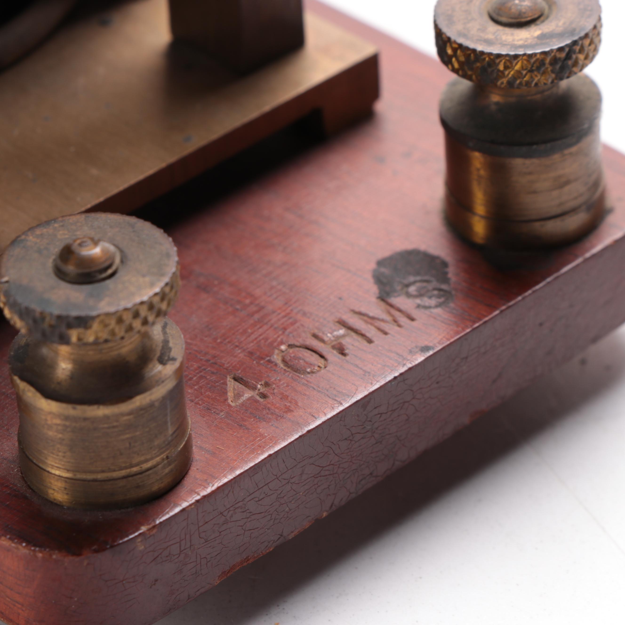 Manhattan Electric Supply Co. 4 Ohms Morse Code Telegraph Sounder, Late 19th C.