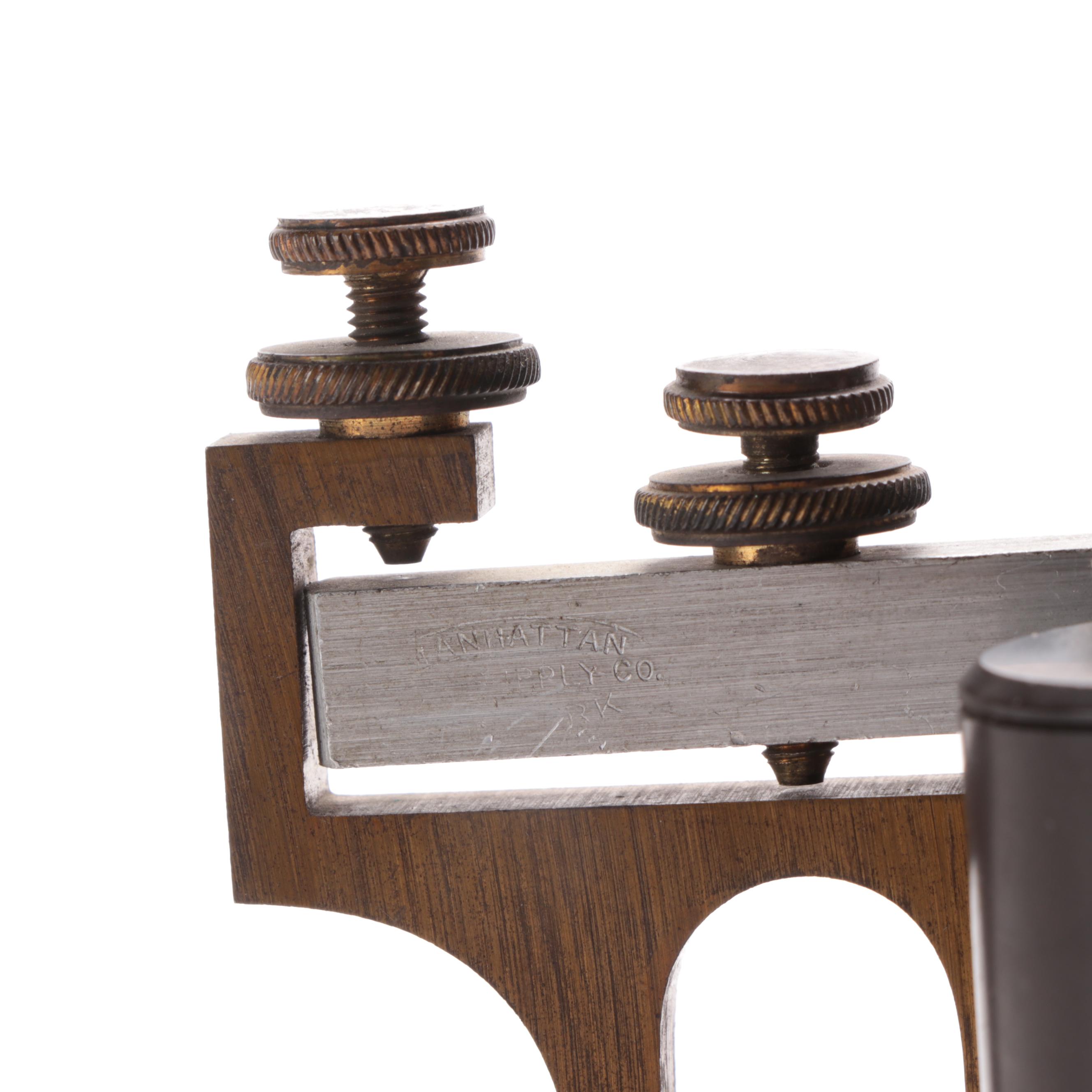 Manhattan Electric Supply Co. 4 Ohms Morse Code Telegraph Sounder, Late 19th C.