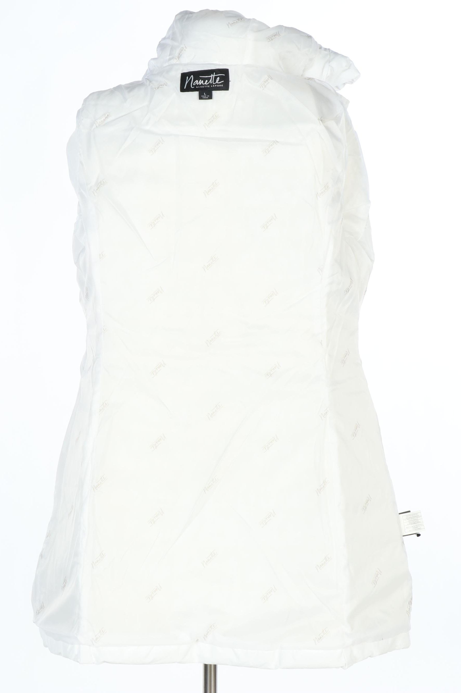 Nanette by Nanette Lepore White Hooded Down Puffer Coat