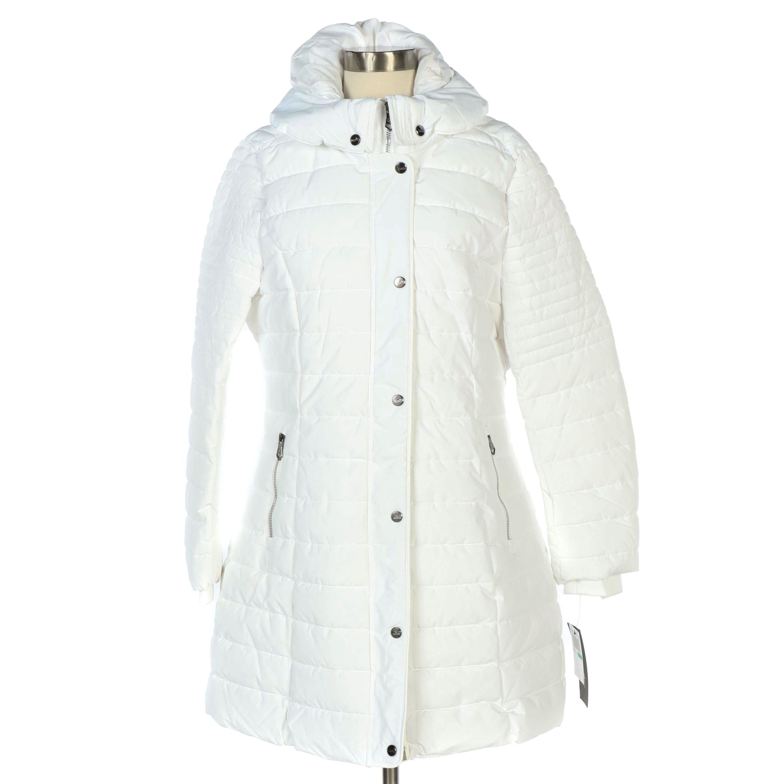 Nanette by Nanette Lepore White Hooded Down Puffer Coat