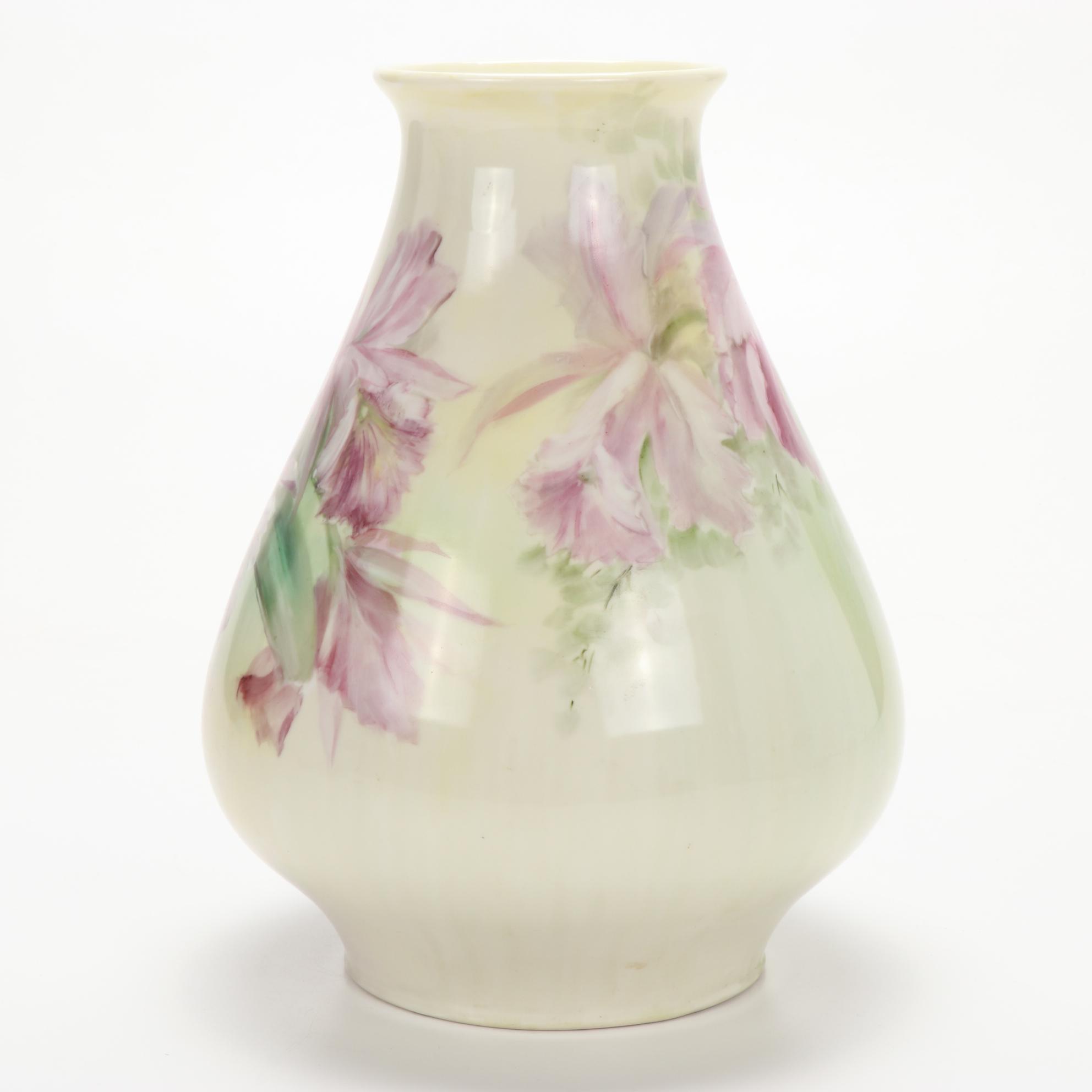 Belleek Hand Painted Porcelain Flower Vase