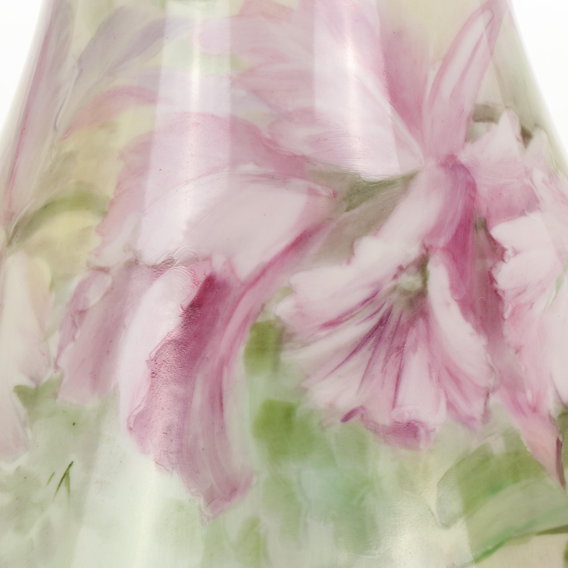 Belleek Hand Painted Porcelain Flower Vase