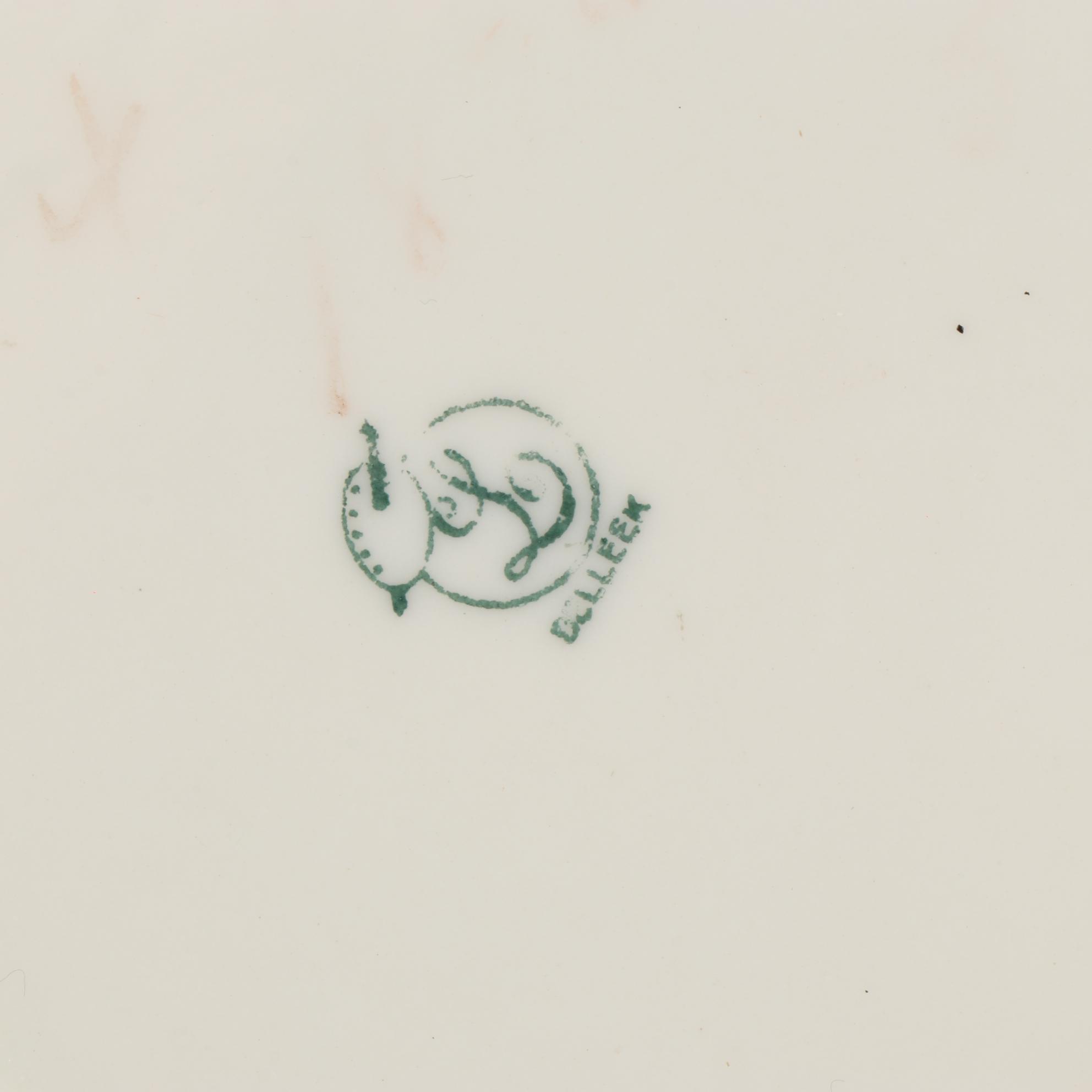 Belleek Hand Painted Porcelain Flower Vase