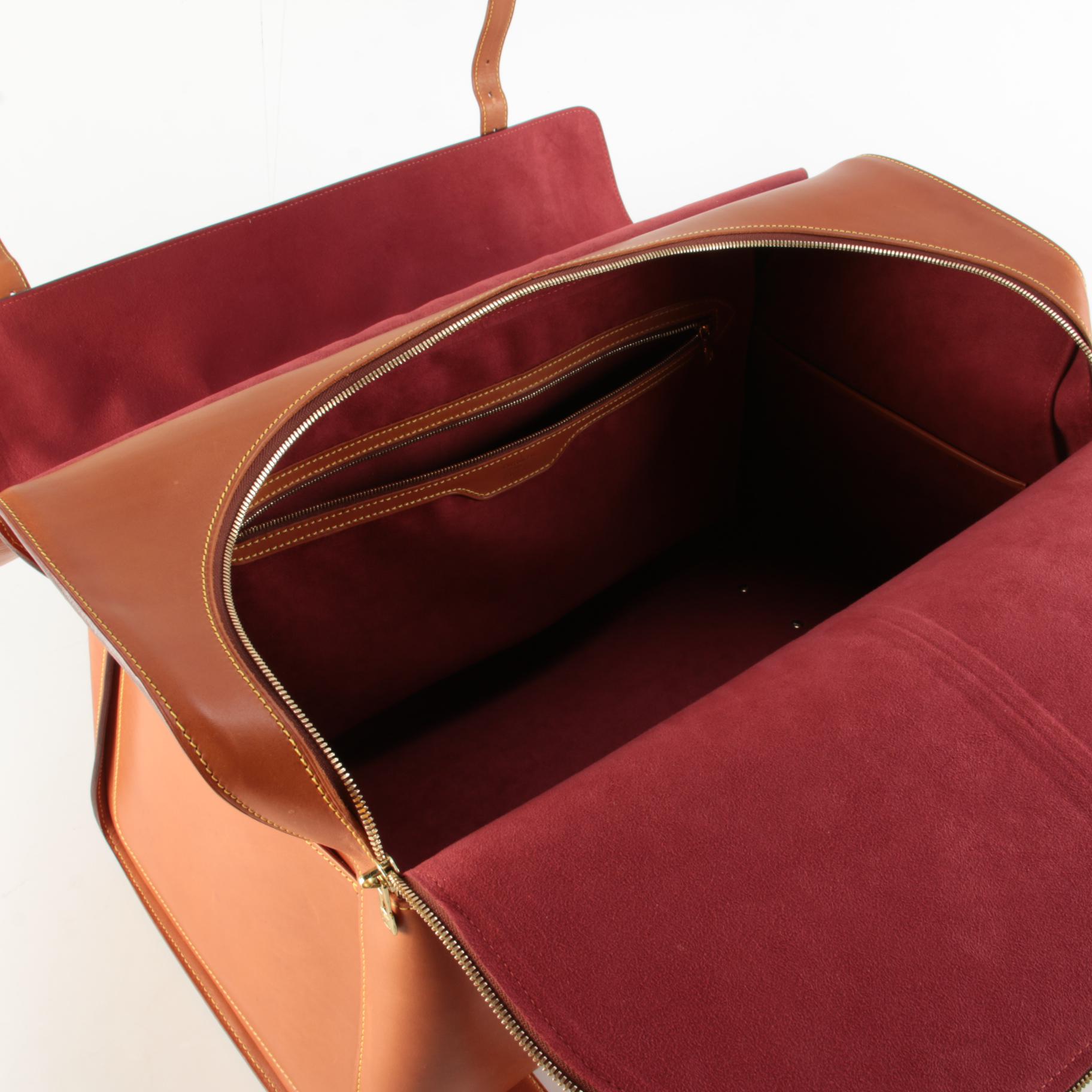 Louis Vuitton Nubie Weekender Bag in Contrast Stitched Brown Nomade Leather