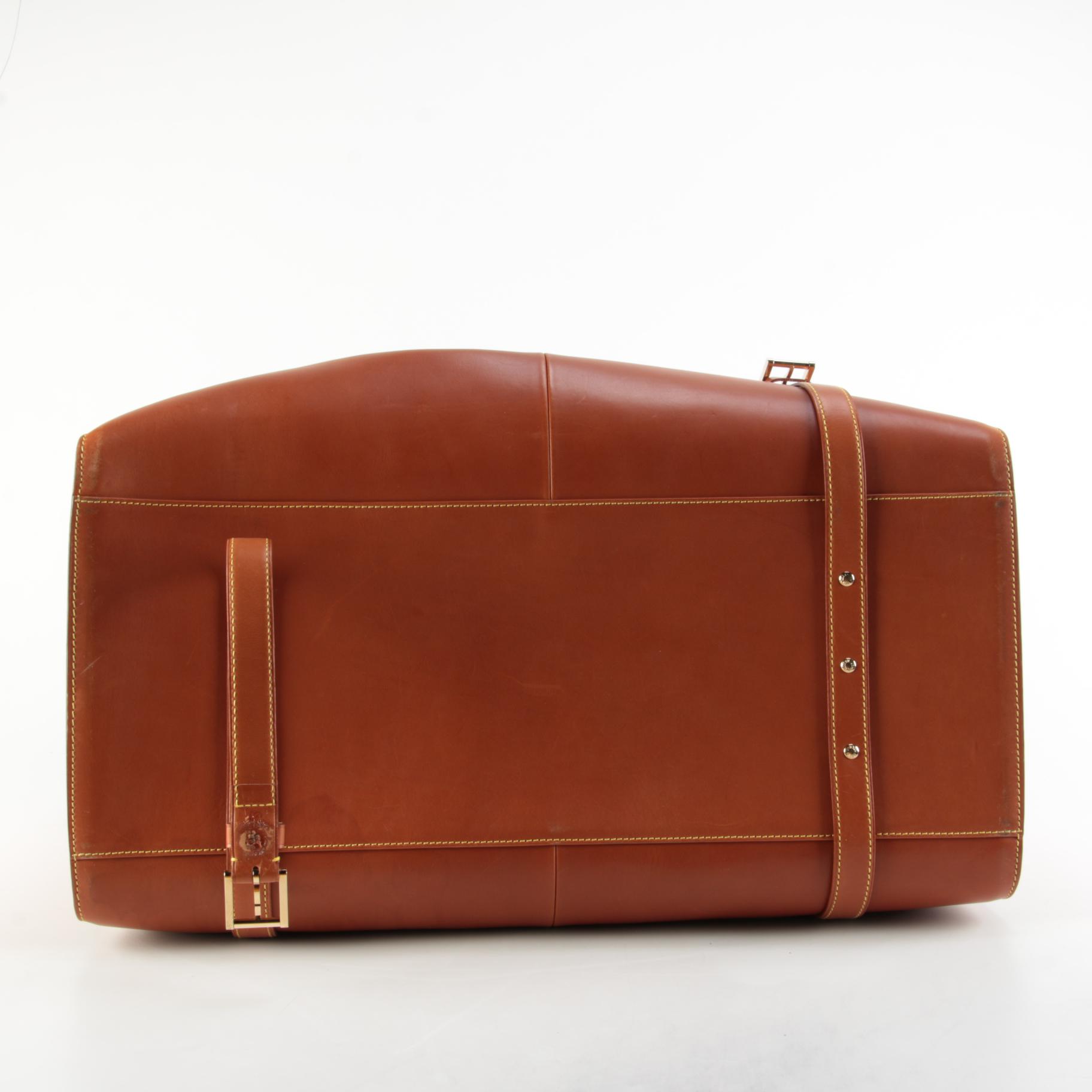 Louis Vuitton Nubie Weekender Bag in Contrast Stitched Brown Nomade Leather