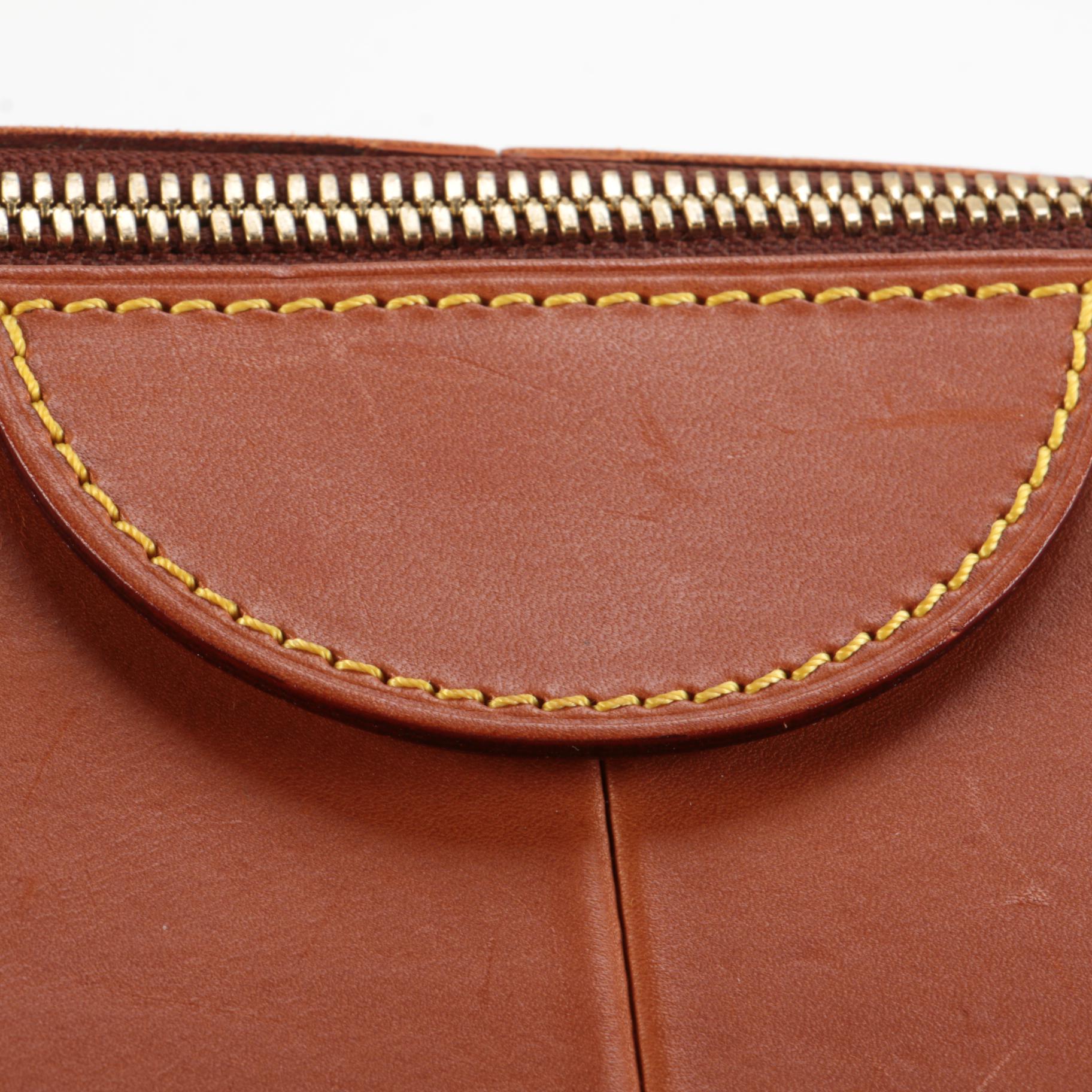 Louis Vuitton Nubie Weekender Bag in Contrast Stitched Brown Nomade Leather