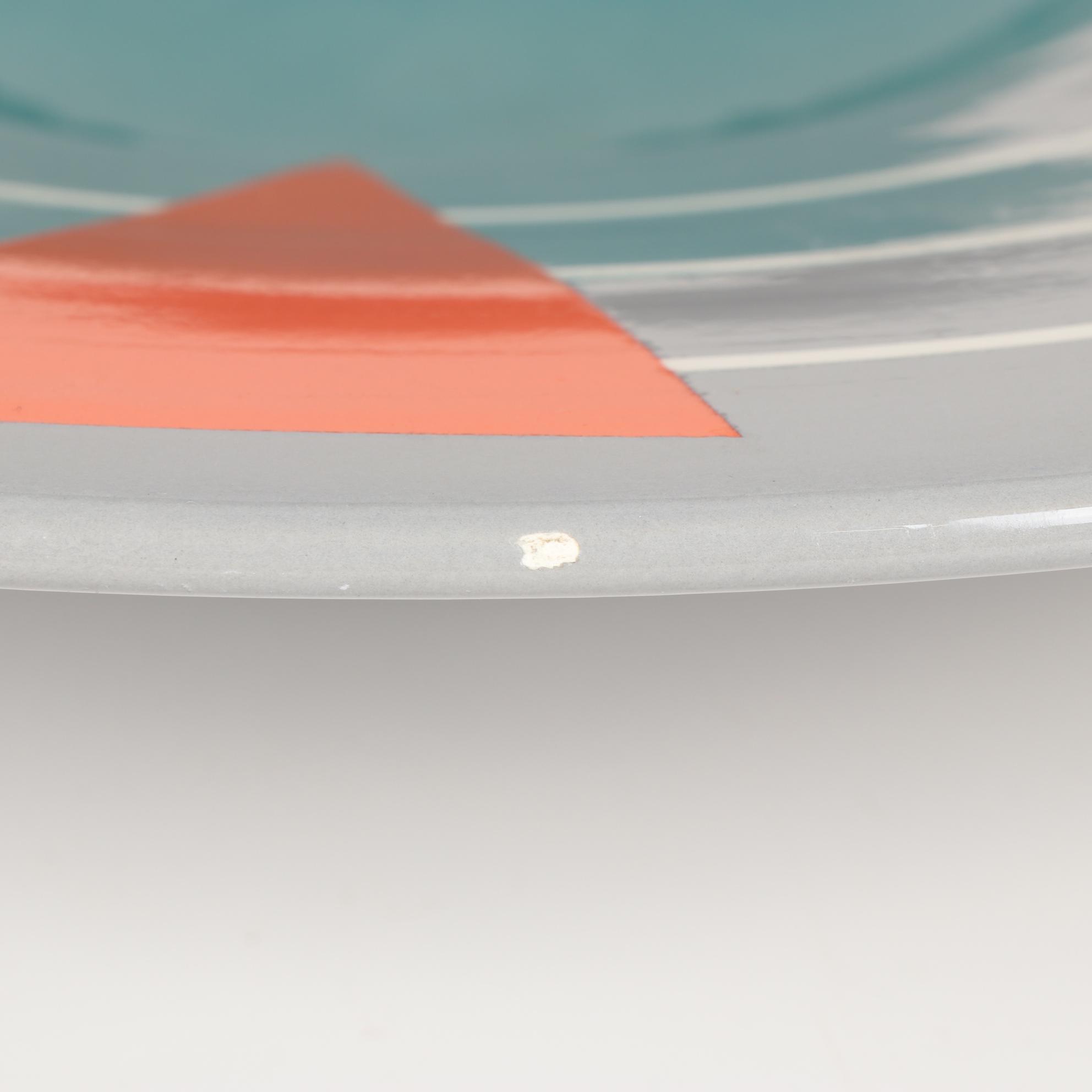 Michael Duvall Post-Modern Geometric Ceramic Centerpiece Bowl, 1985