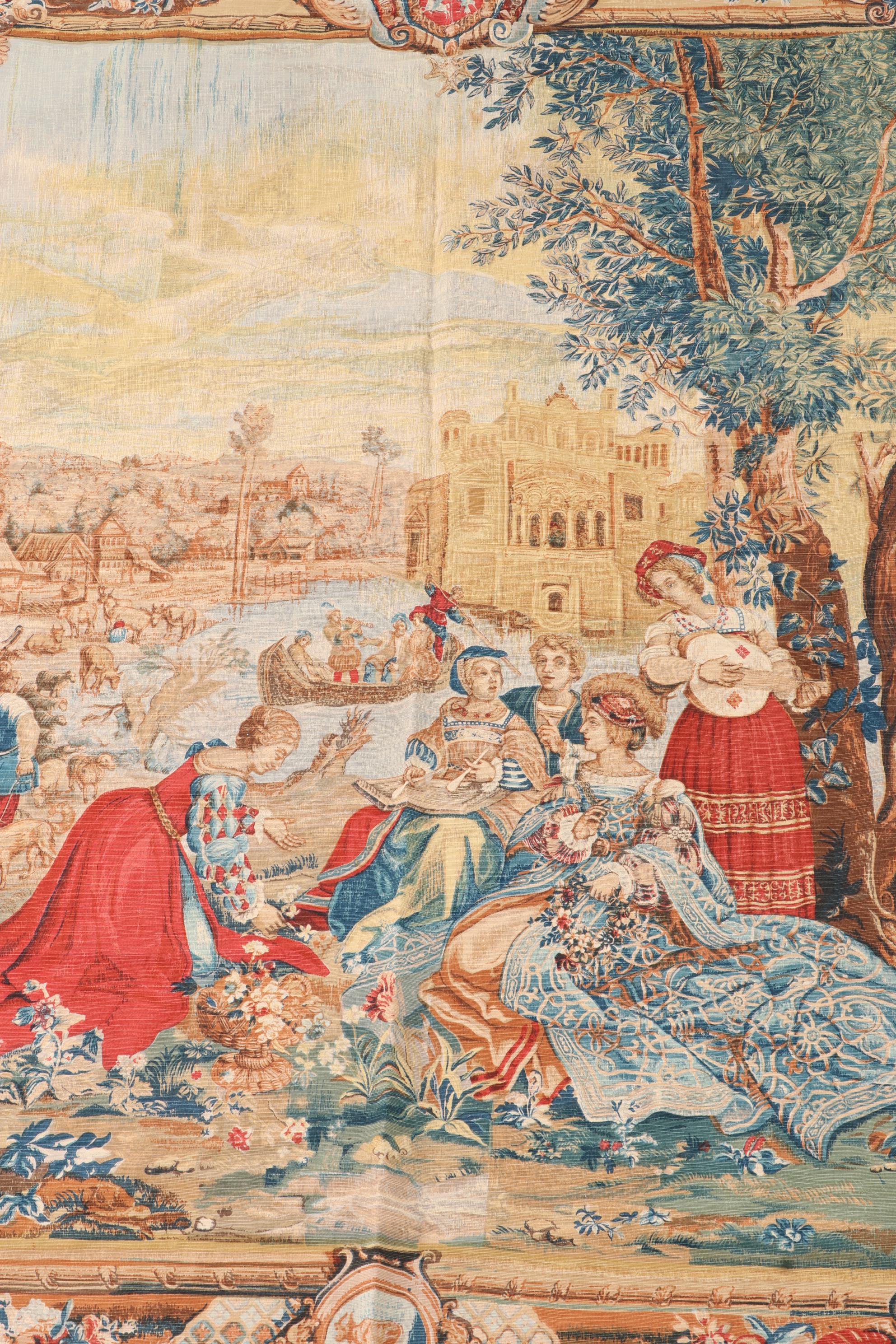 Editions d'Art de Rambouillet Printed Tapestry after "Le Concert Mois d'Avril"