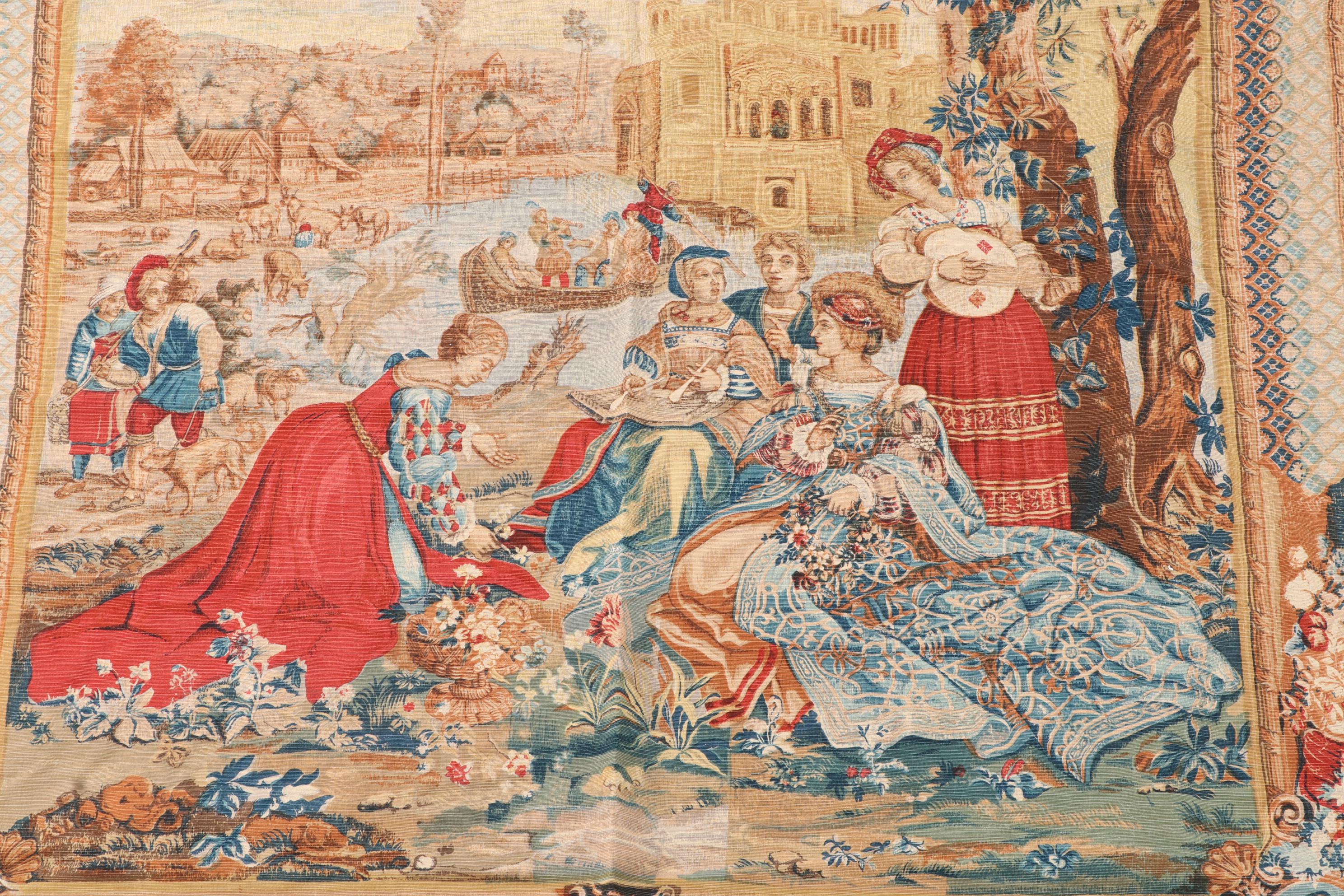 Editions d'Art de Rambouillet Printed Tapestry after "Le Concert Mois d'Avril"