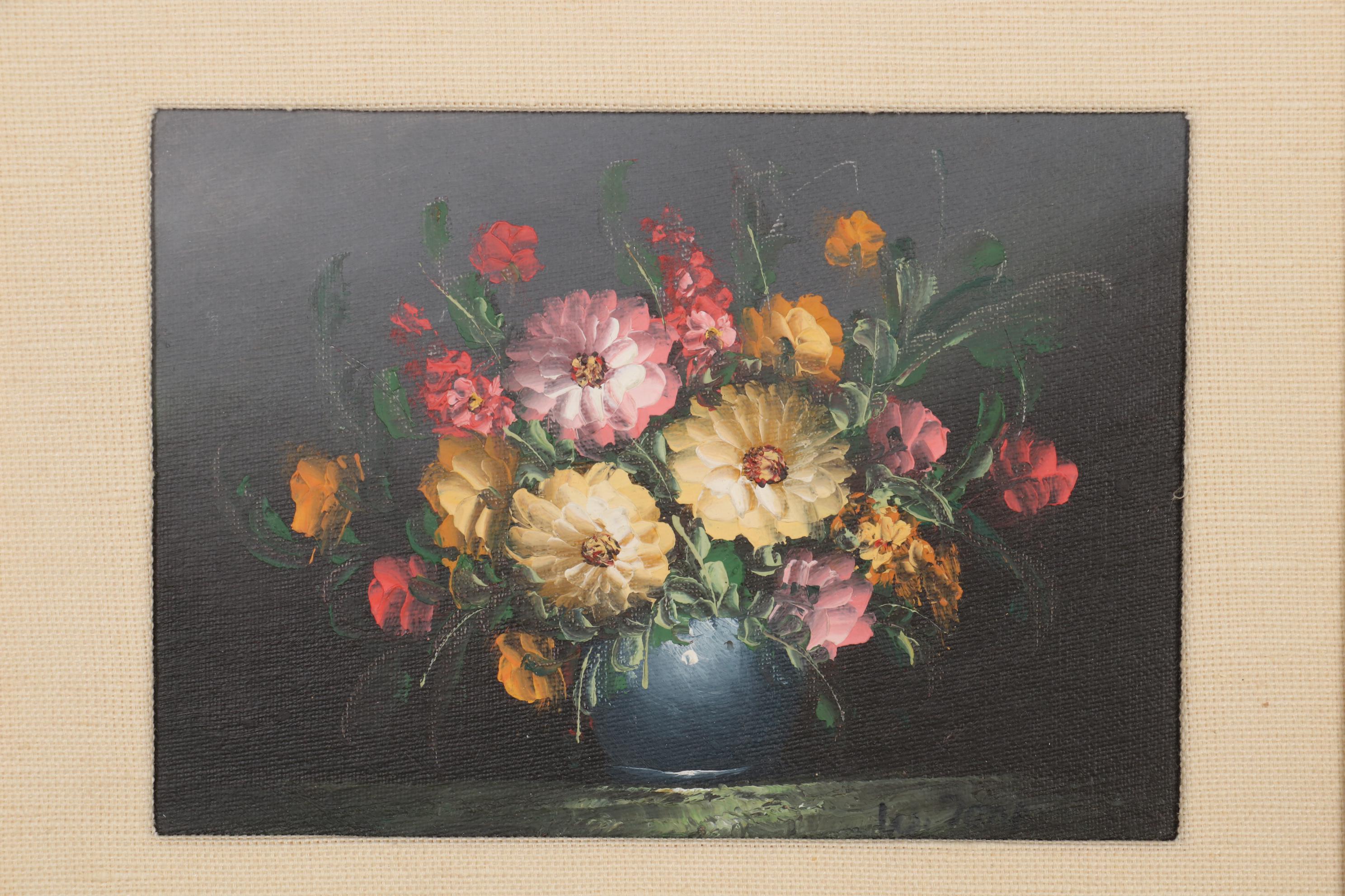 Miniature Oil Paintings of Floral Still Life