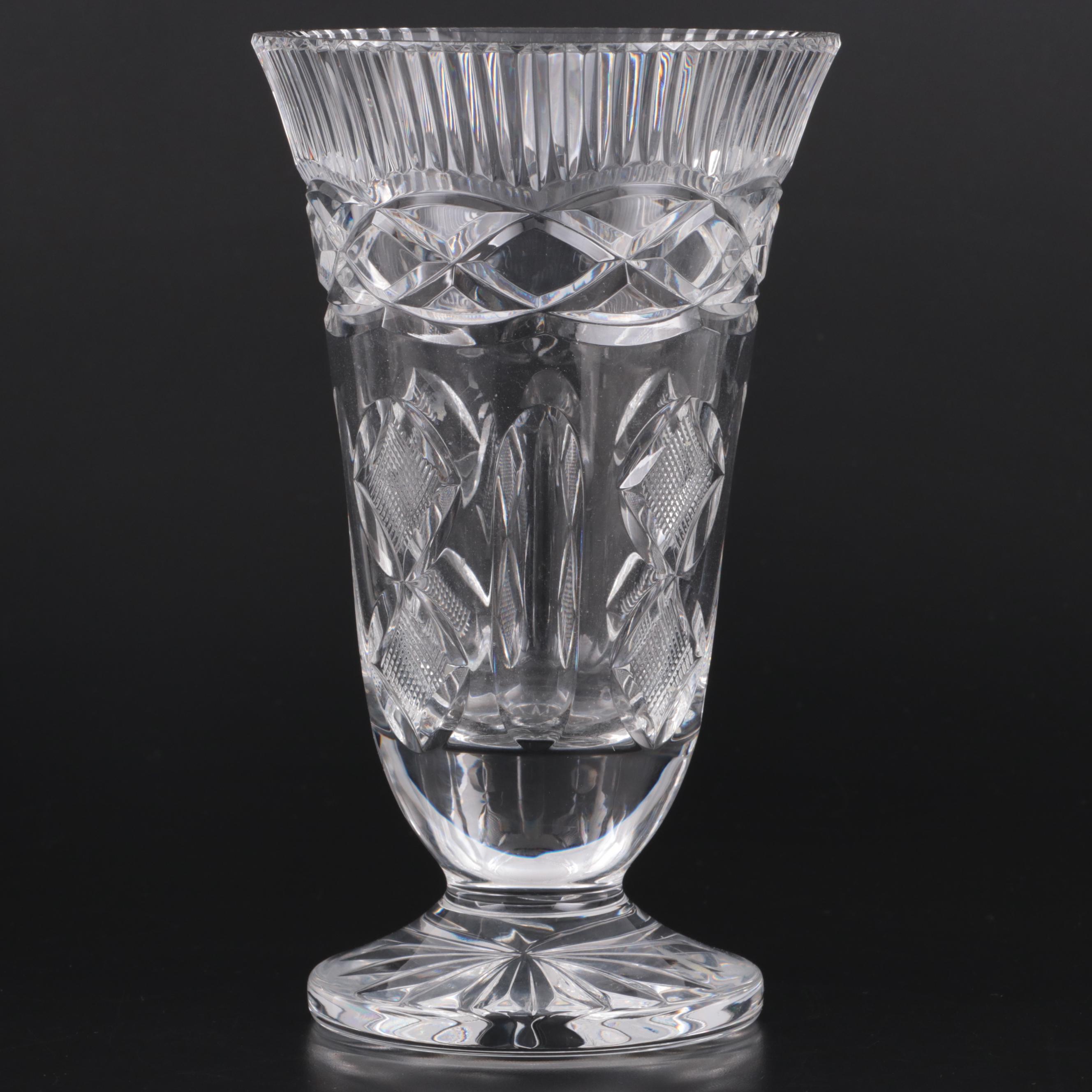 Waterford Crystal "Book of Kells" Collection Flower Vase with Original
