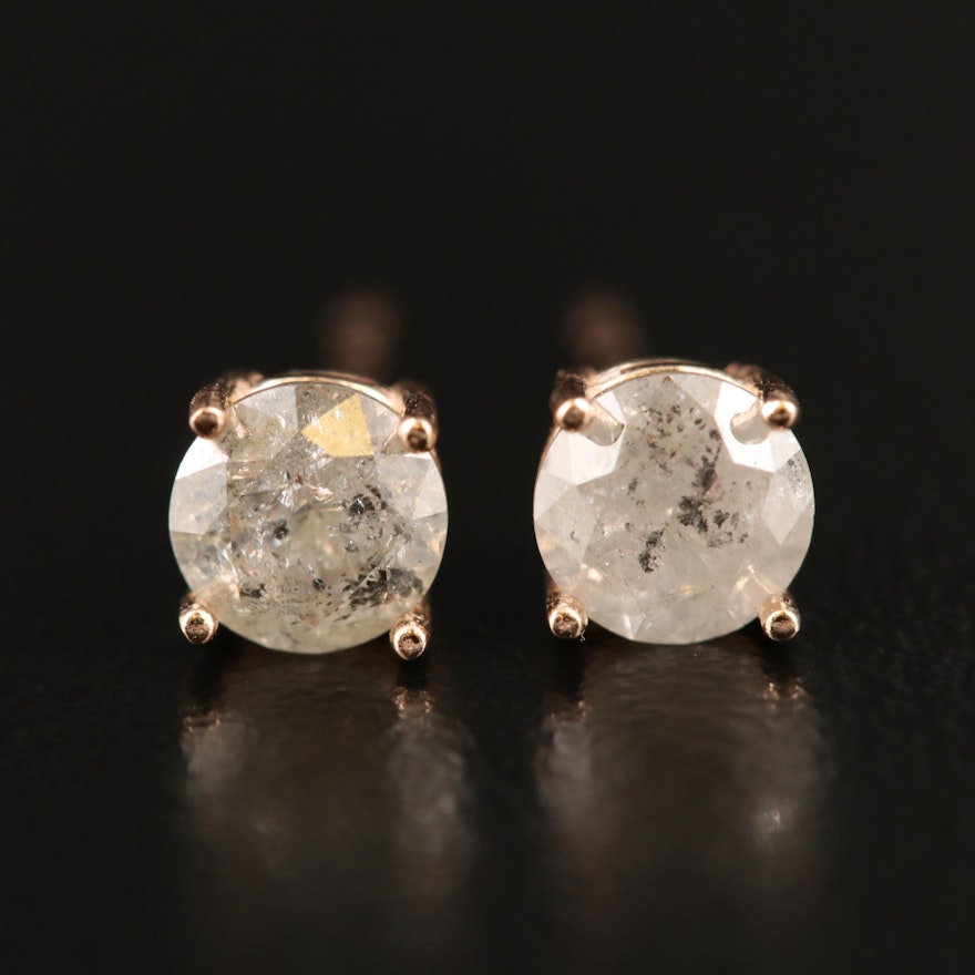 14K 0.80 CTW Diamond Stud Earrings